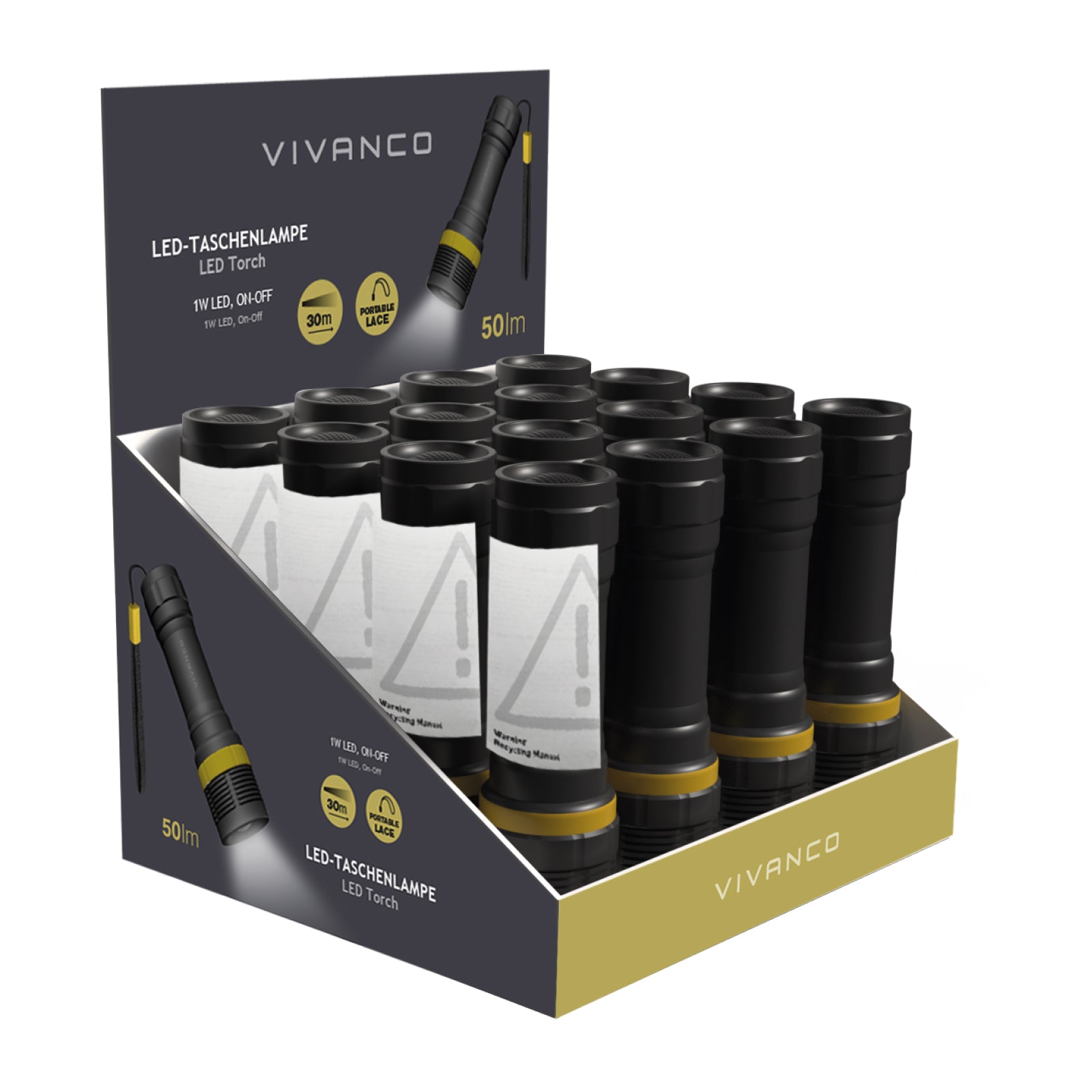 Torcia LED 50 lumen ABS – Pratica e ultra leggera