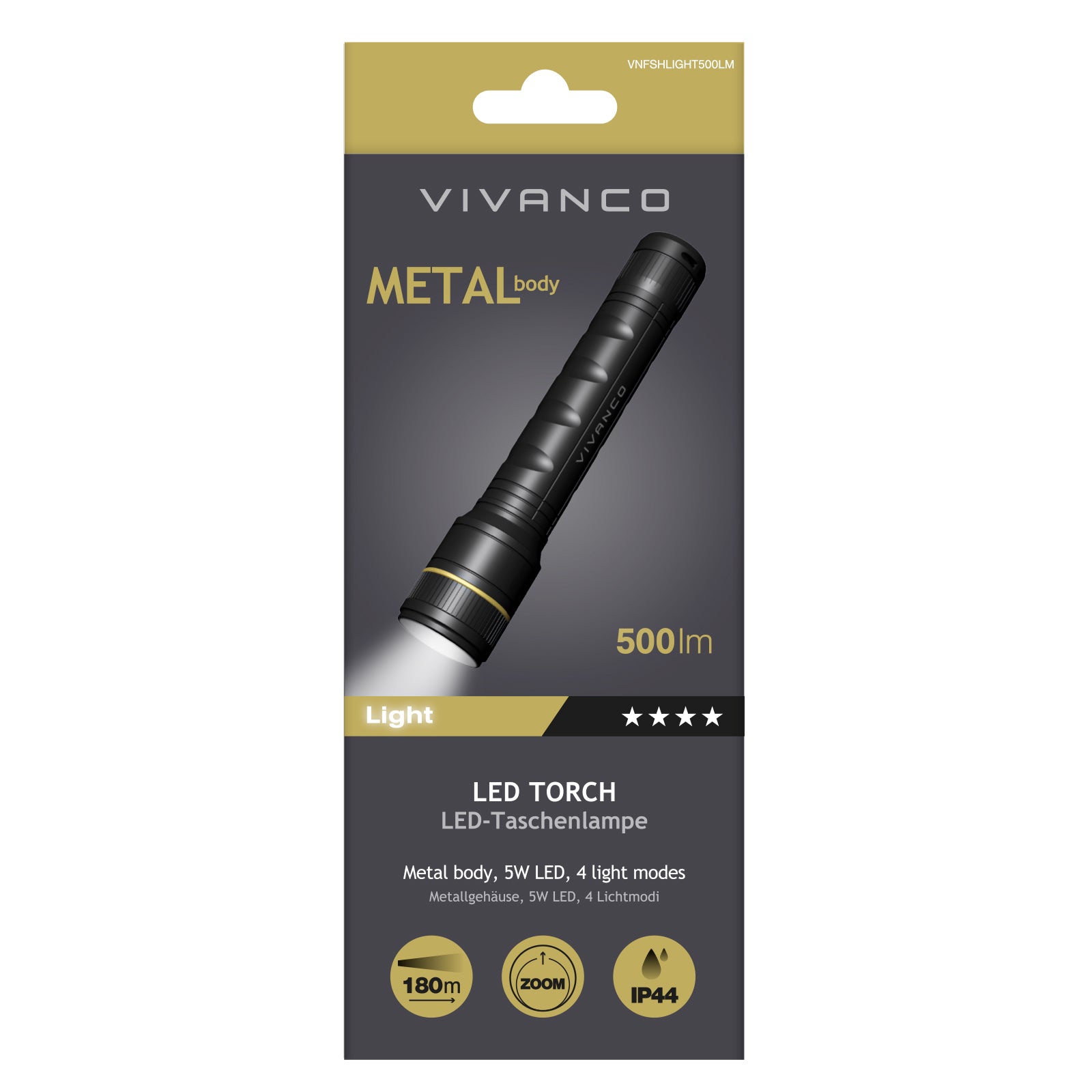 Torcia LED Slim da 500 lumen – Illuminazione smart e versatile