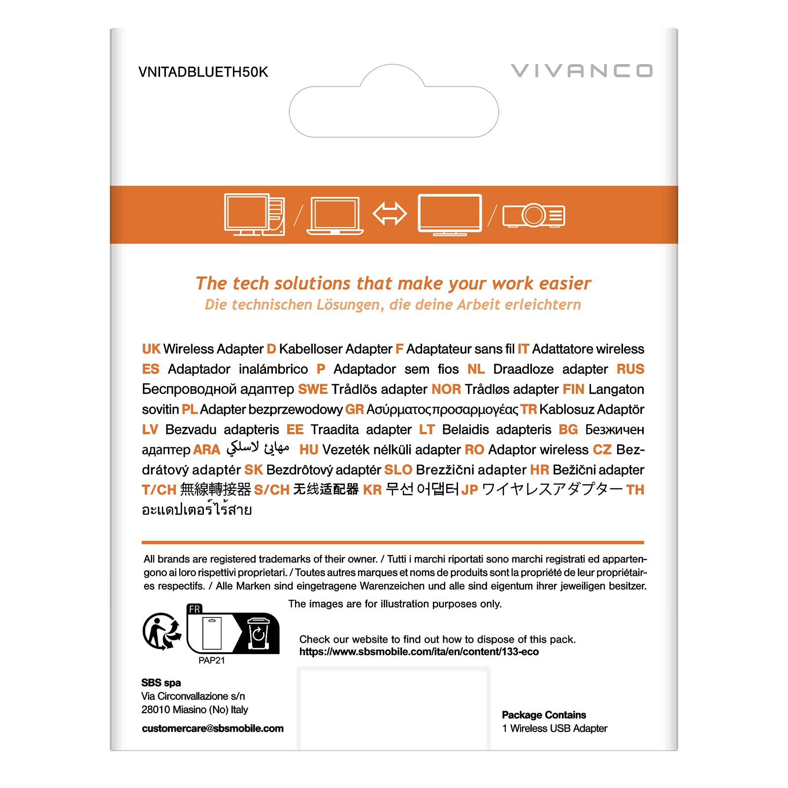 Adattatore wireless USB-A per connessione senza fili veloce e affidabile