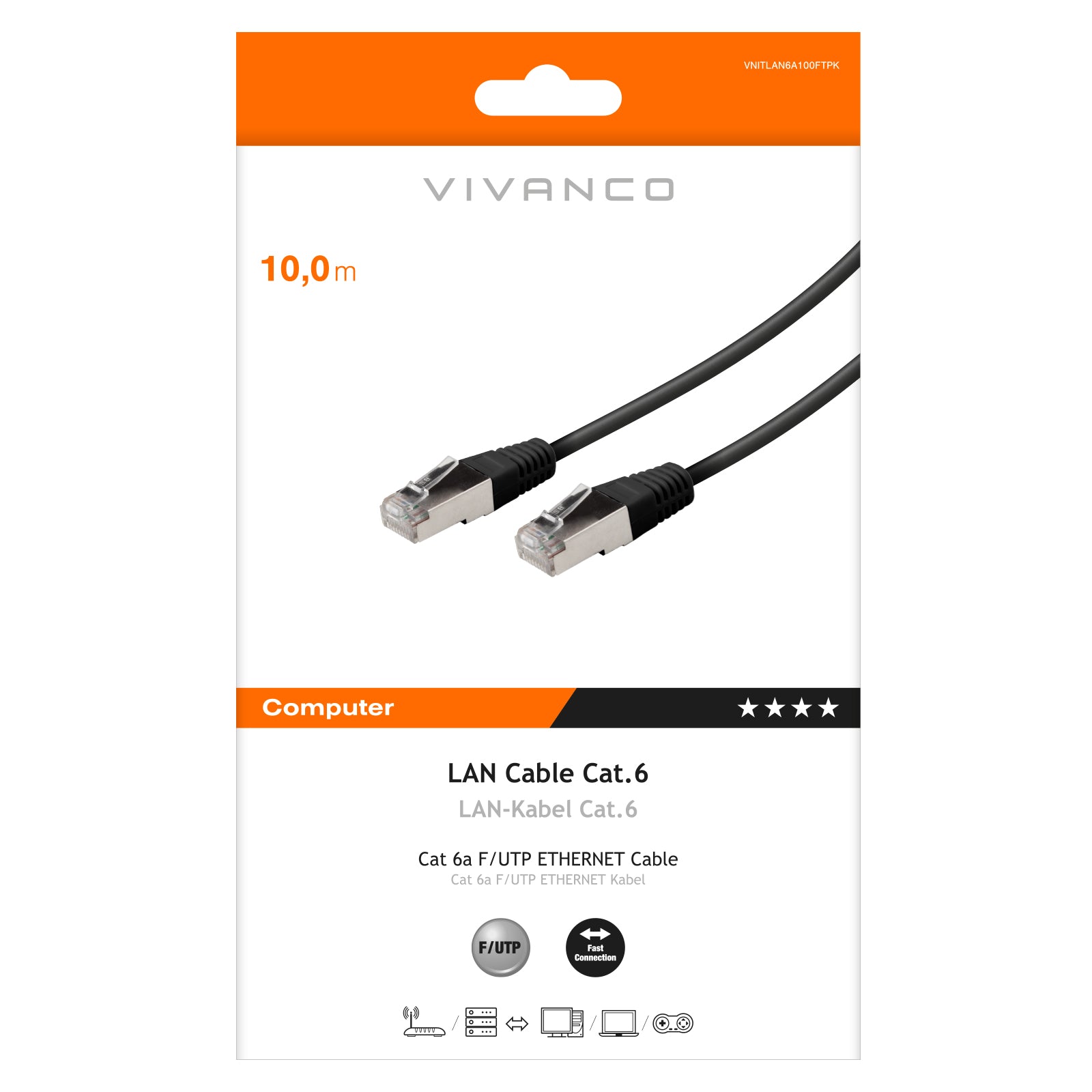 Cavo di rete S/FTP CAT 6a