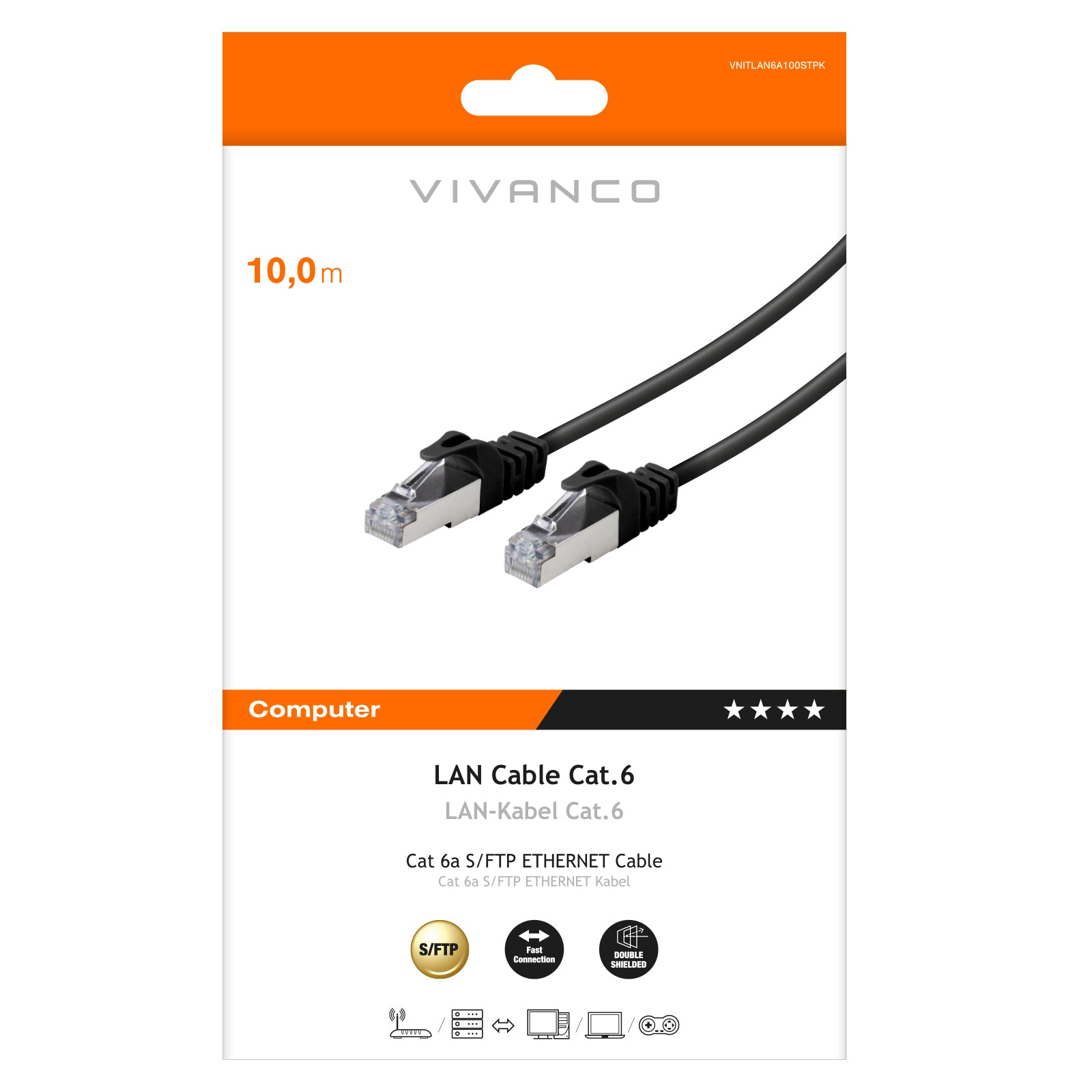 Cavo di rete S/FTP CAT 6a