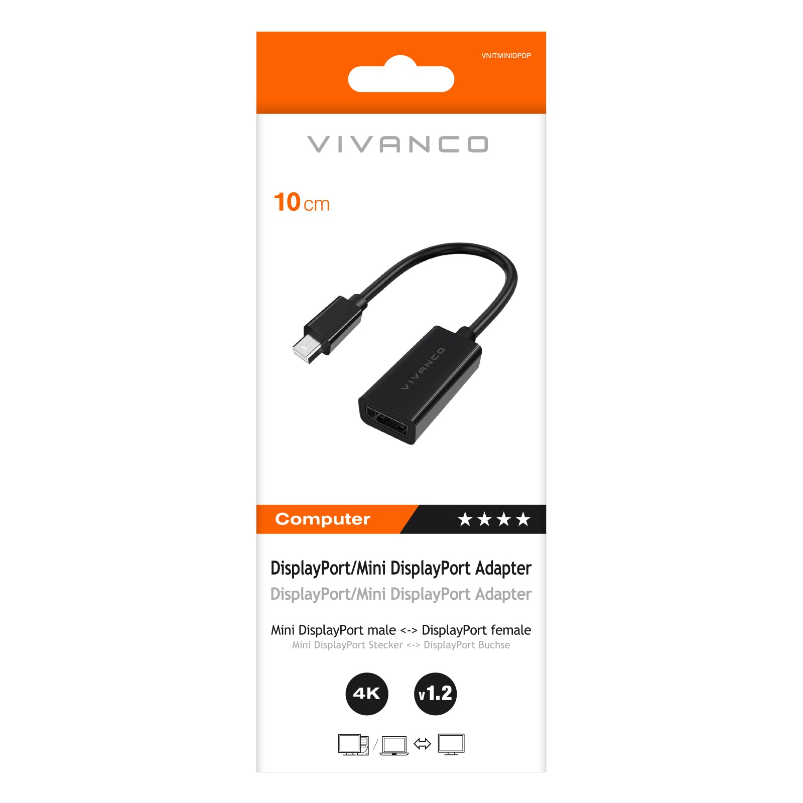 Adattatore Mini DisplayPort a DisplayPort 0,1m