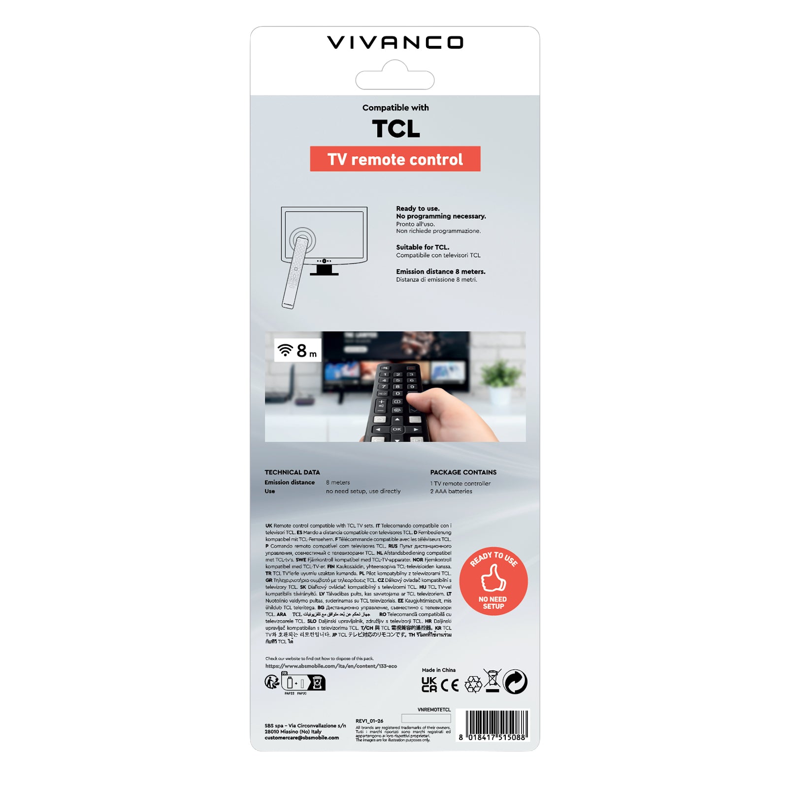 Telecomando per TV e Smart TV TCL