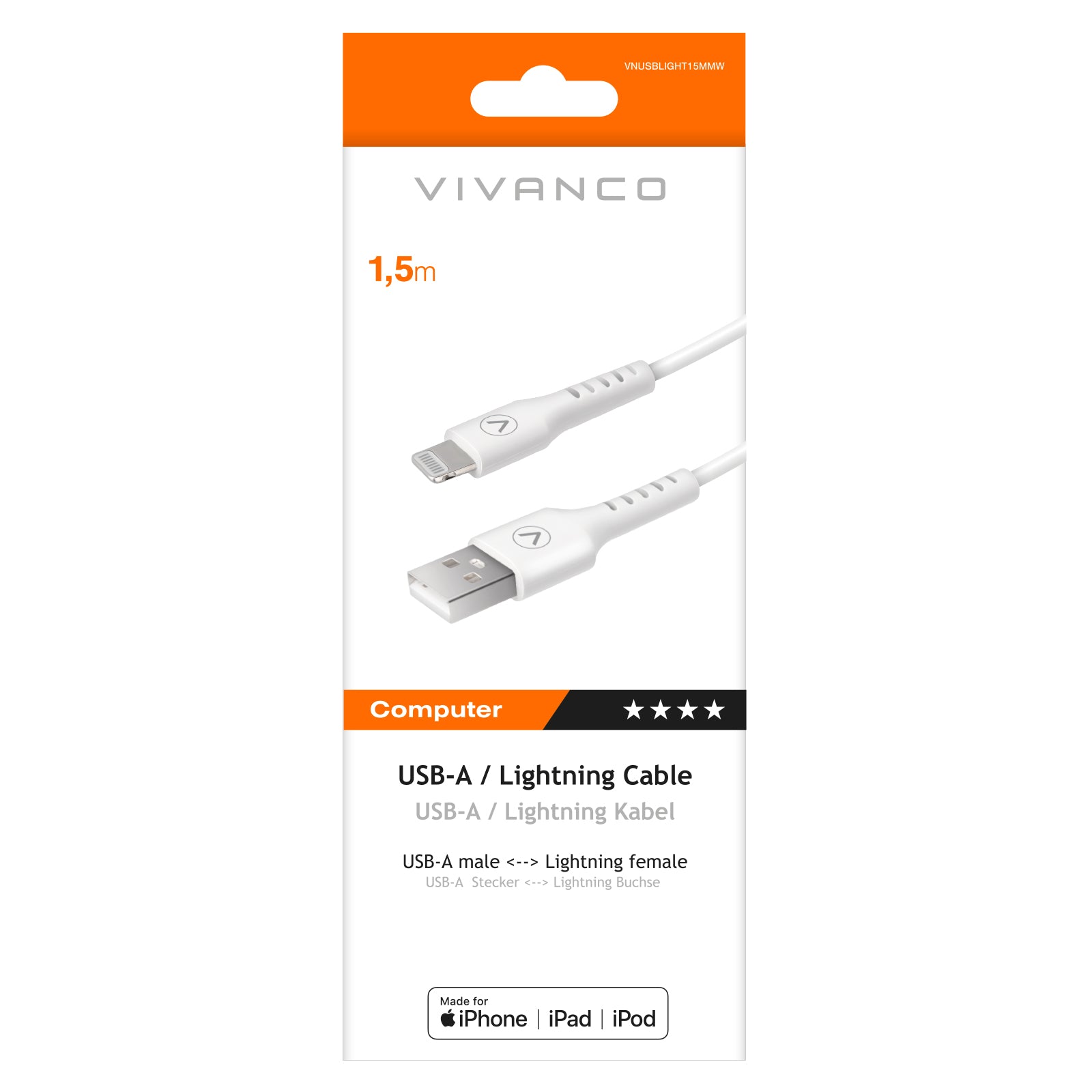 Cable Lightning/USB-A de 1,5 m