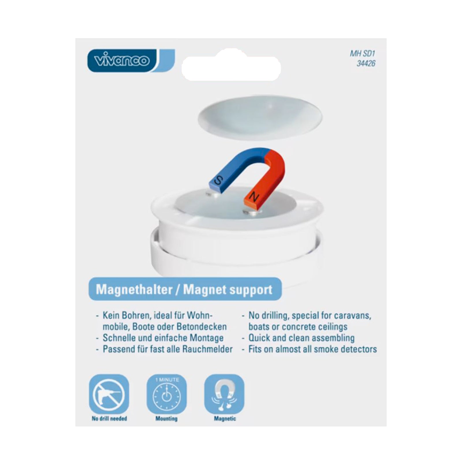 Soporte magnético para detectores de humo