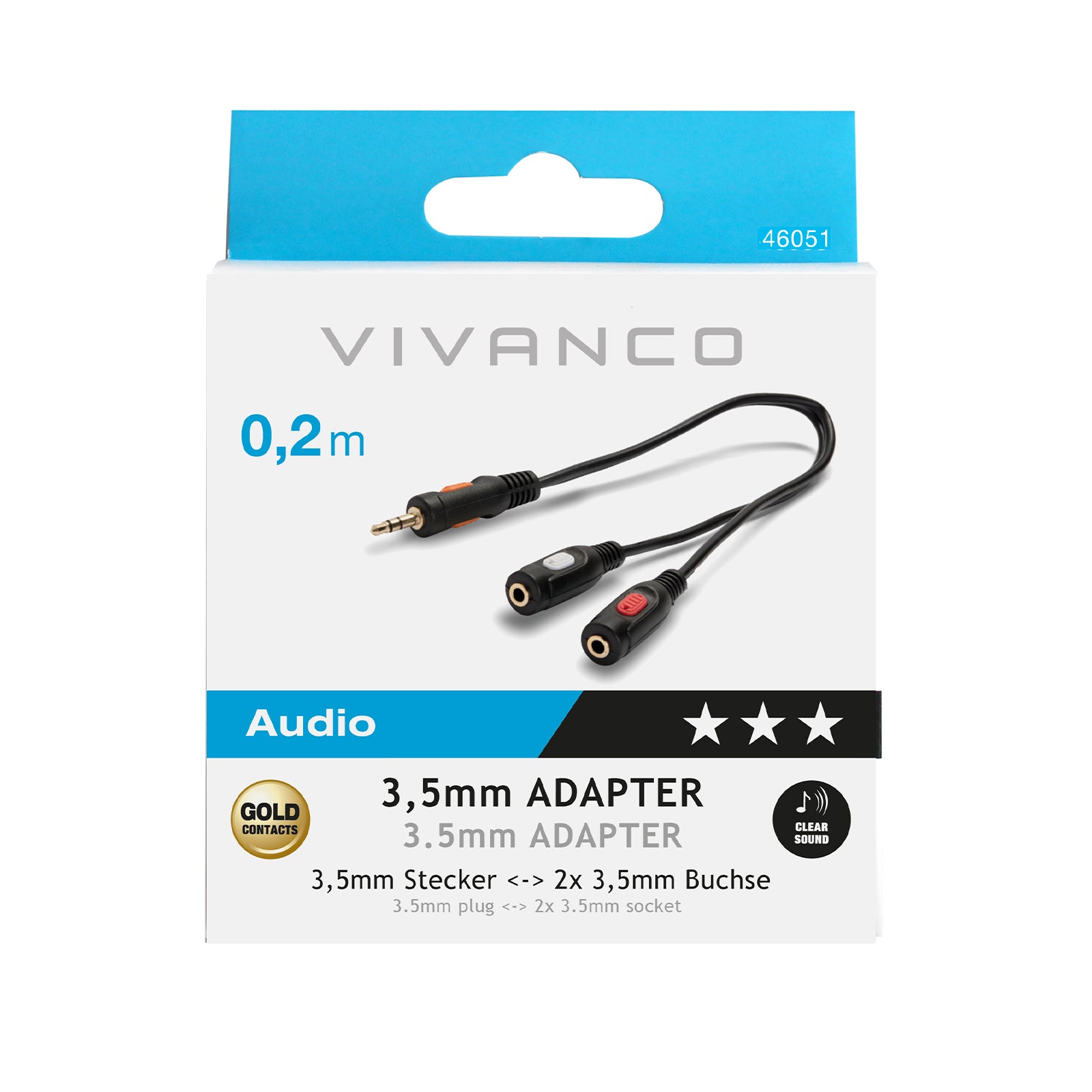 Sdoppiatore Jack 3,5 mm maschio - femmina