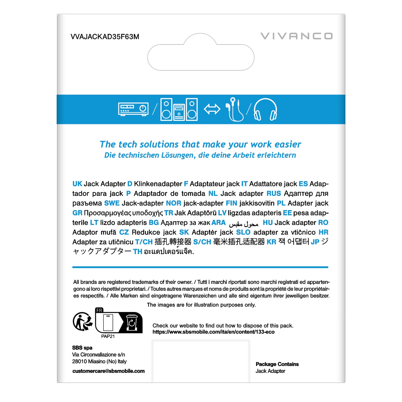 Jack adattatore da 3,5 mm a 6,3 mm