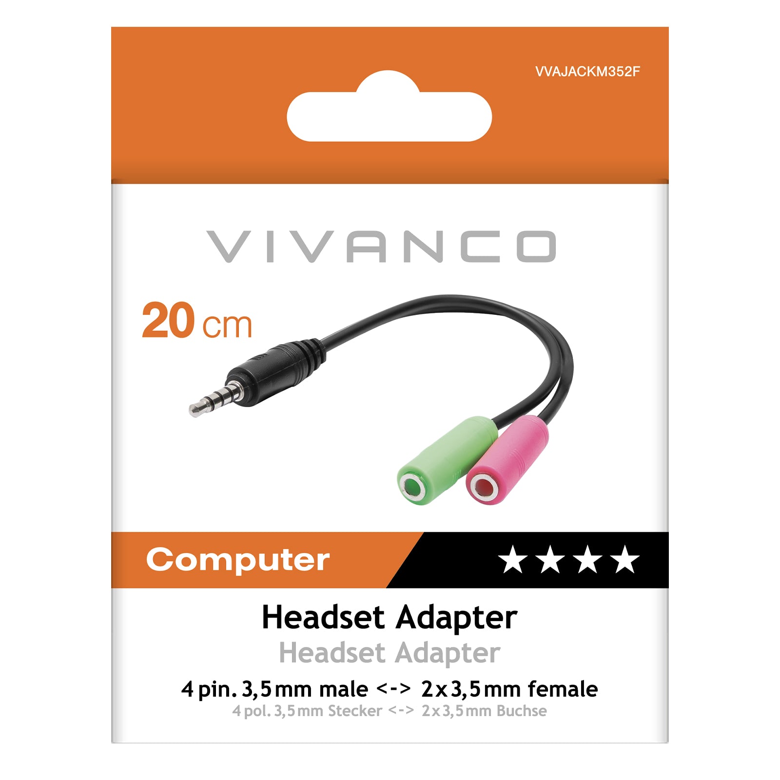 Adattatore per cuffie/auricolare 3,5 mm