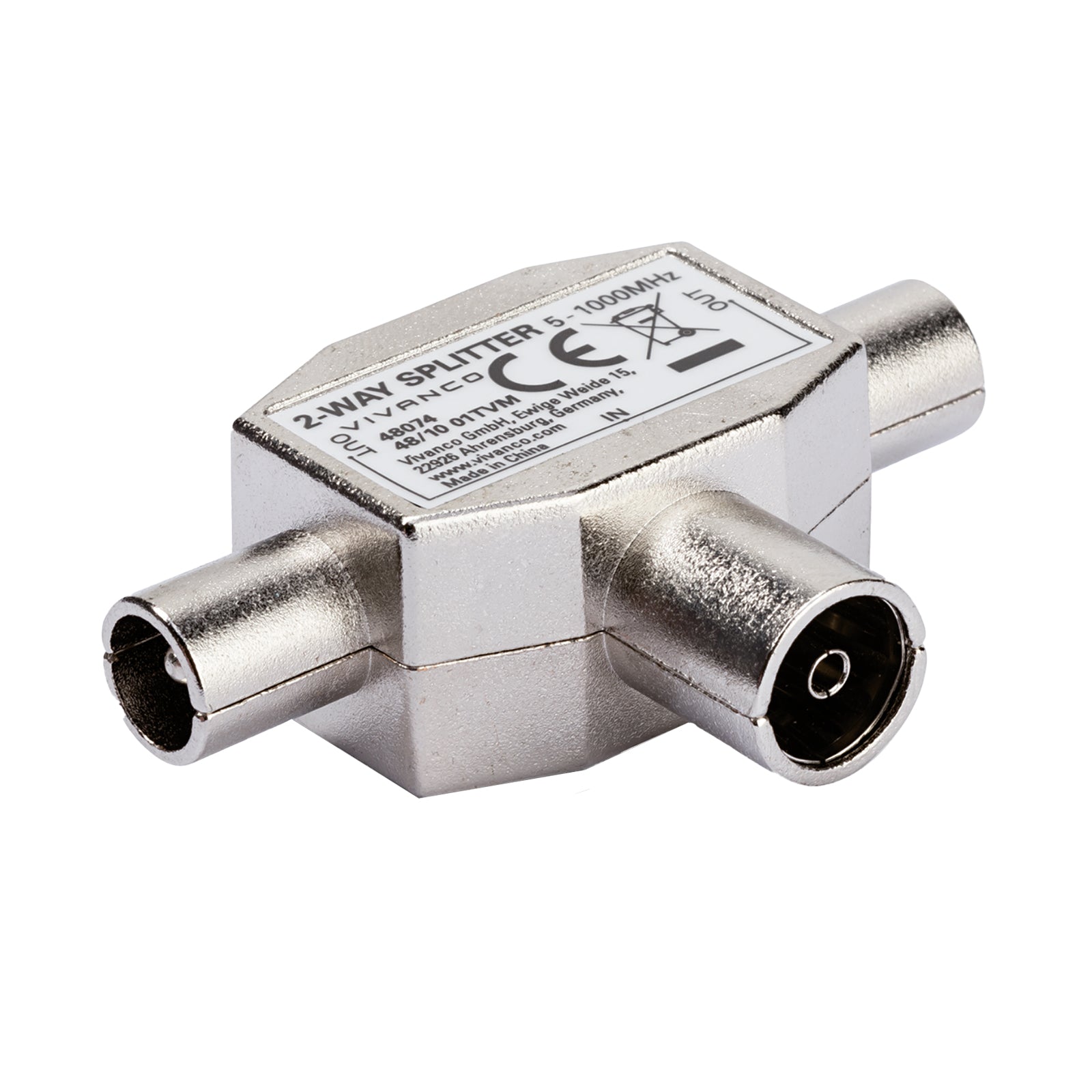 Splitter TV da presa coassiale a 2x spine coassiali