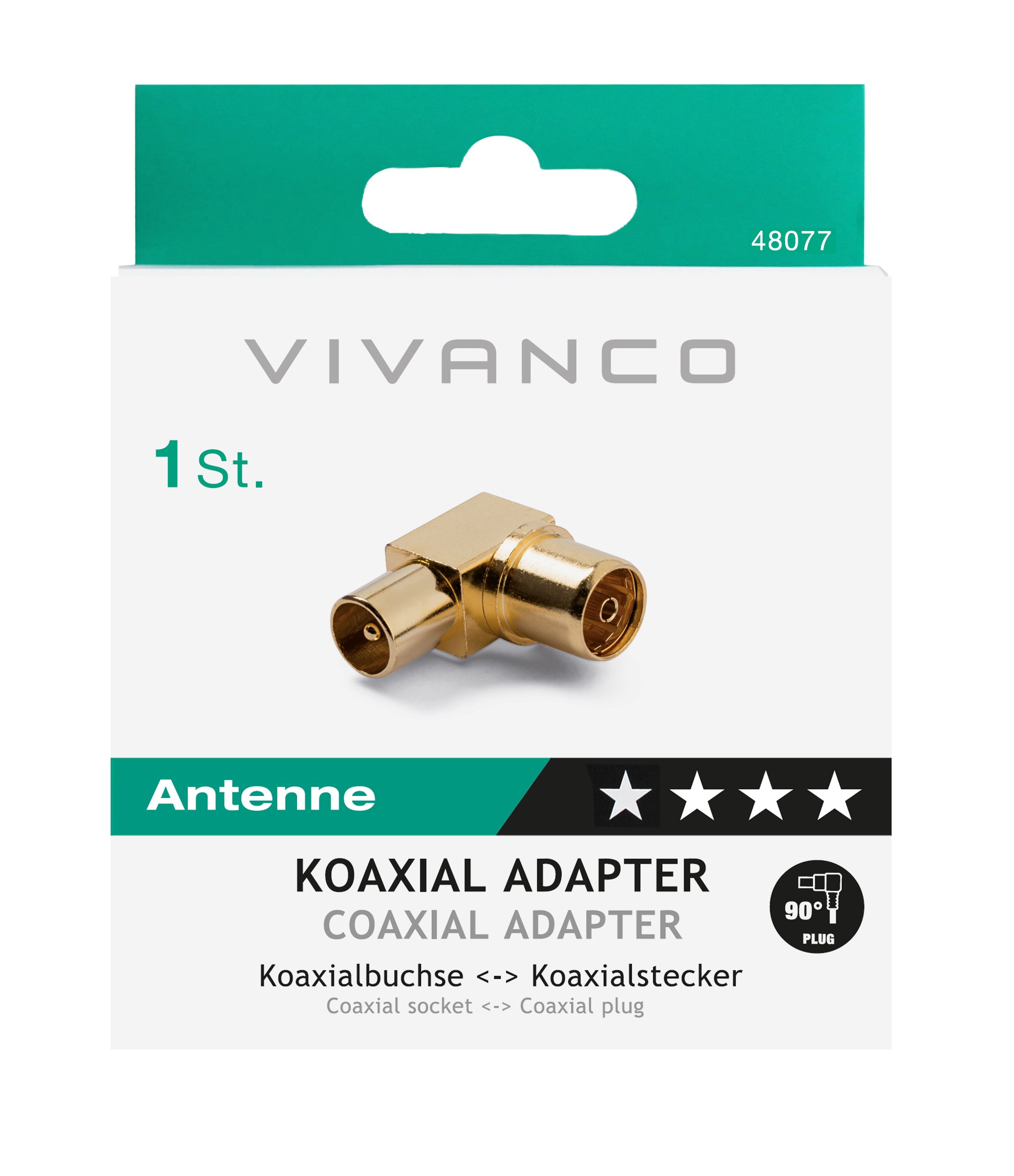 Adattatore coassiale angolato a 90°