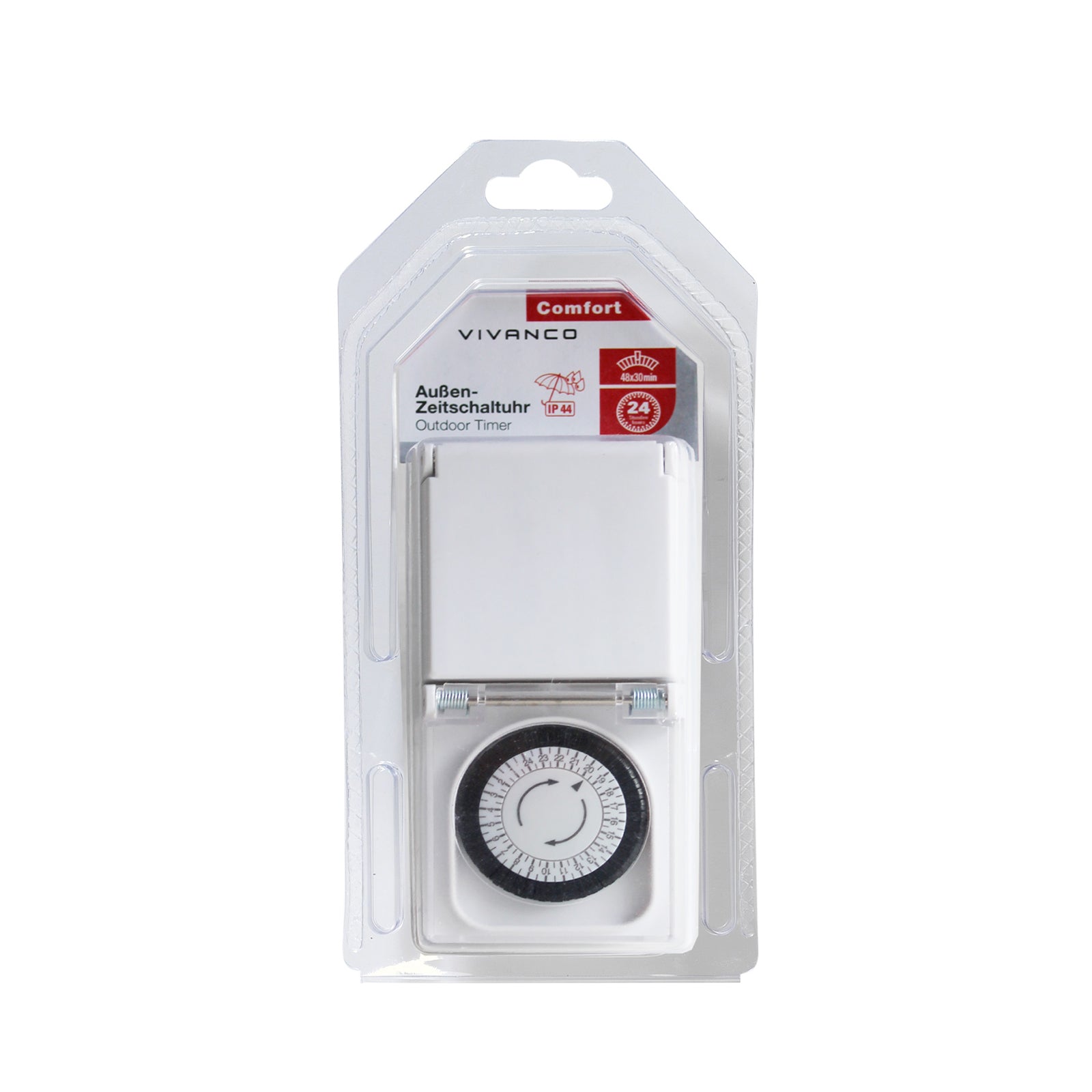 Presa da esterno con timer meccanico