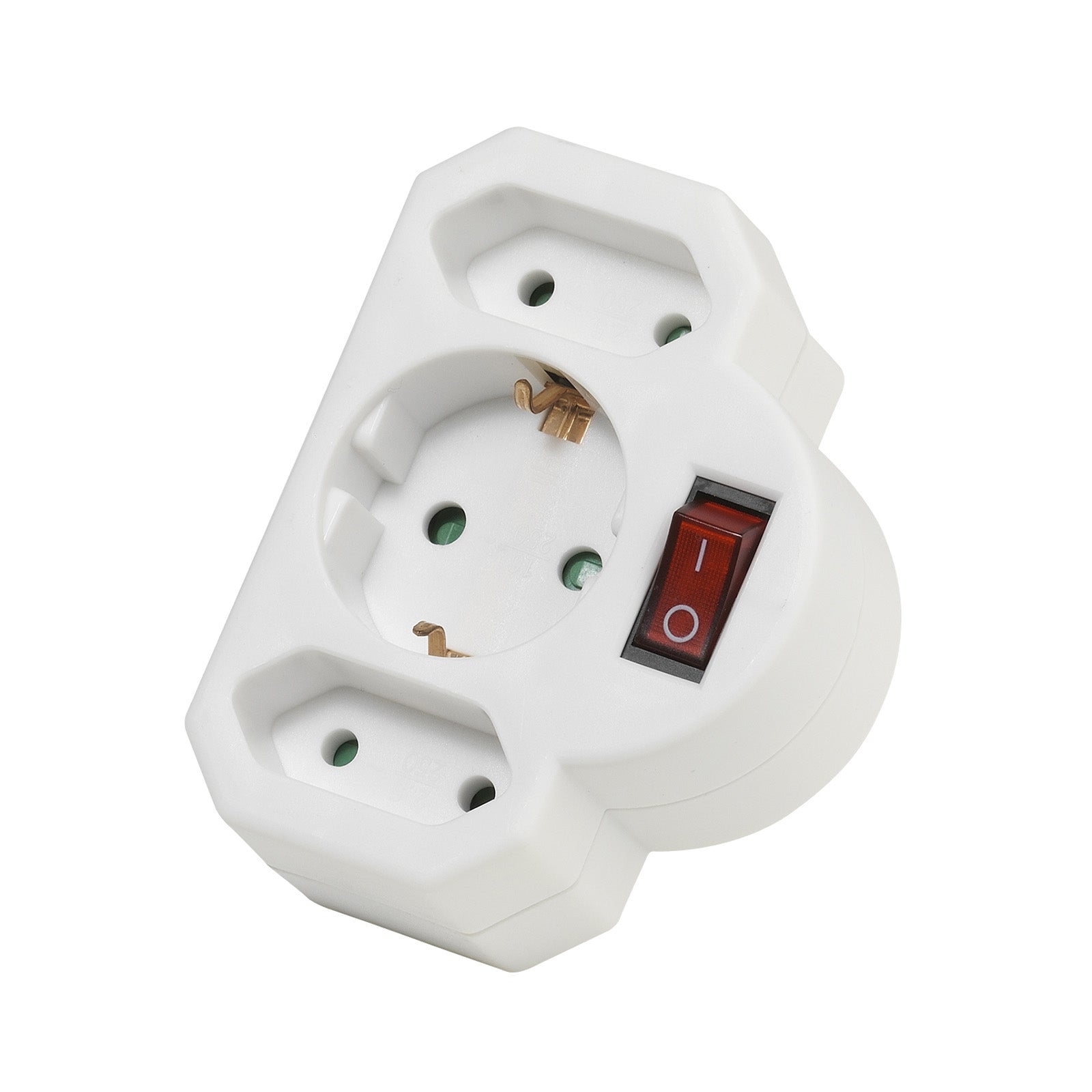 Multipresa con 3 porte e interruttore