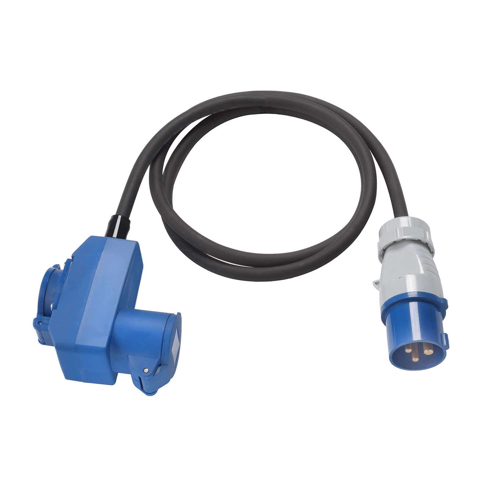 Cavo adattatore con spina CEE IP44, 1x presa CEE e 1x presa Schuko, 1,5 m