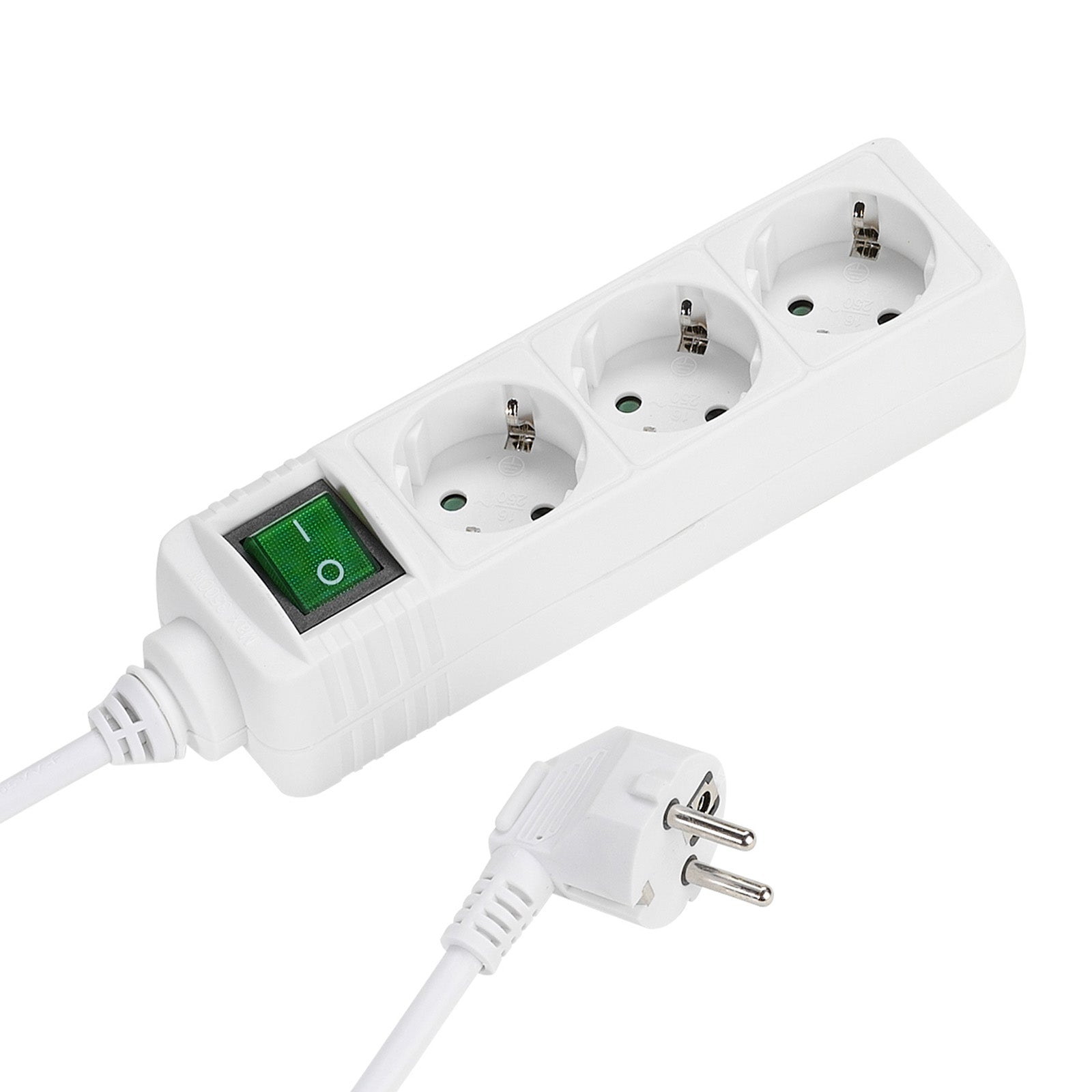 Multipresa a ciabatta con 3 porte Schuko