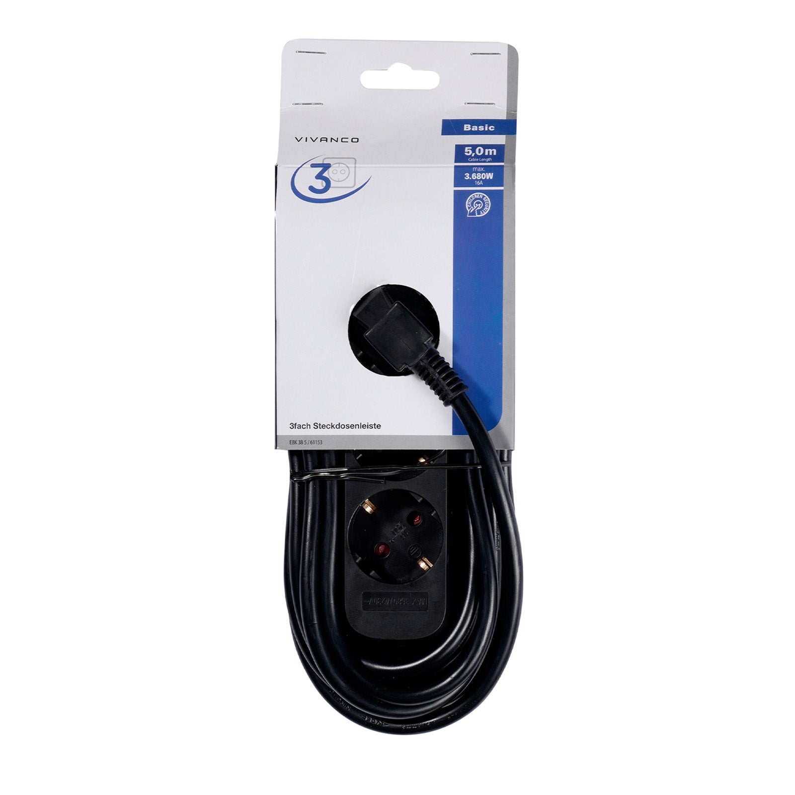 Multipresa a ciabatta con 3 porte Schuko