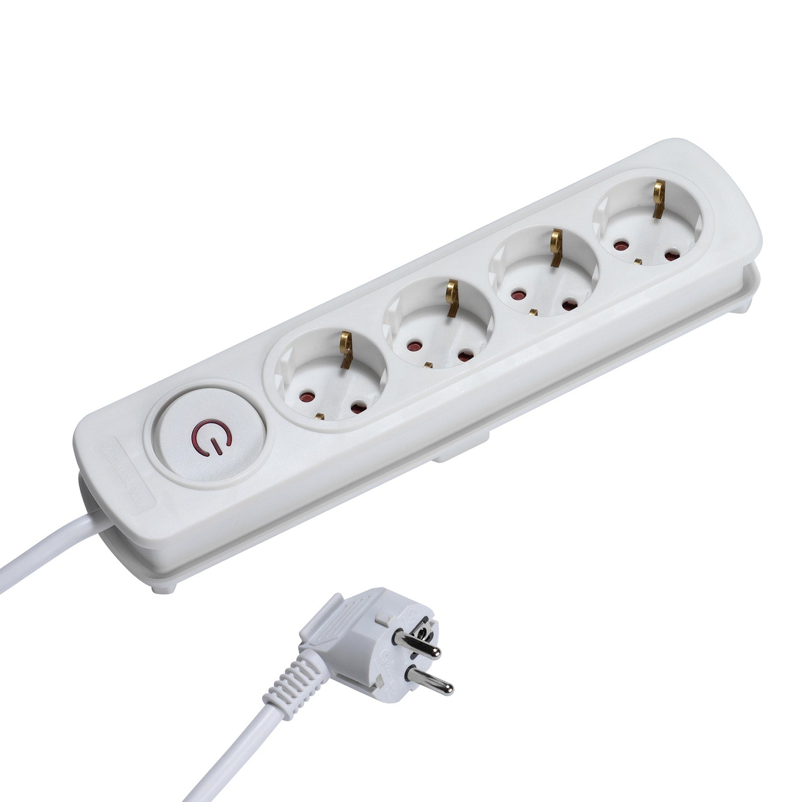 Multipresa a ciabatta con 4 porte Schuko