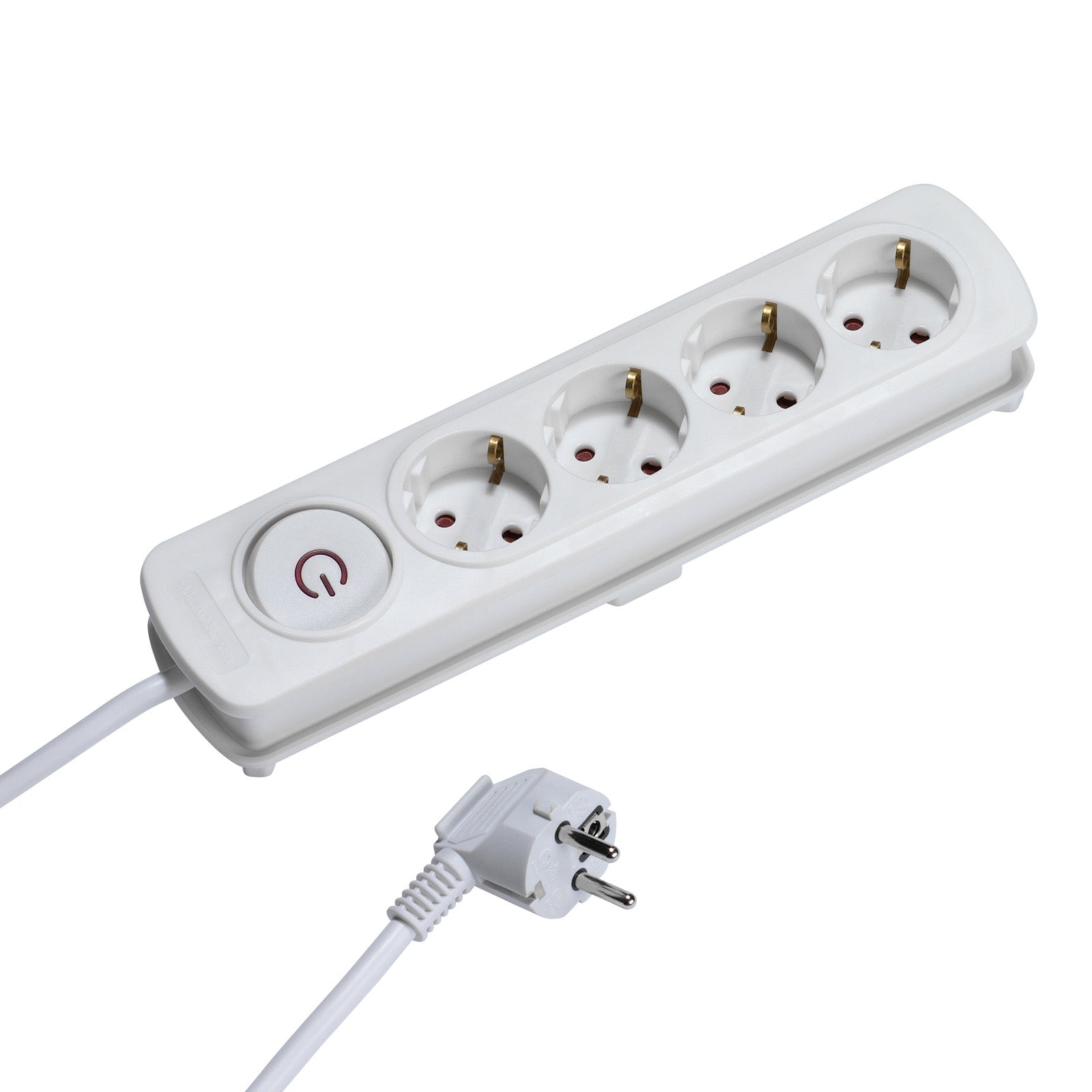 Multipresa a ciabatta con 4 porte Schuko