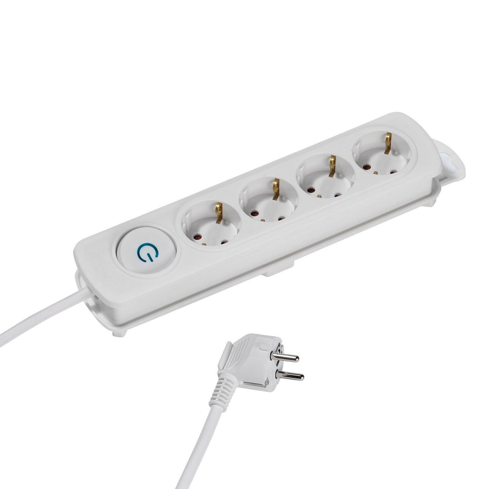 Multipresa a ciabatta con 4 porte Schuko