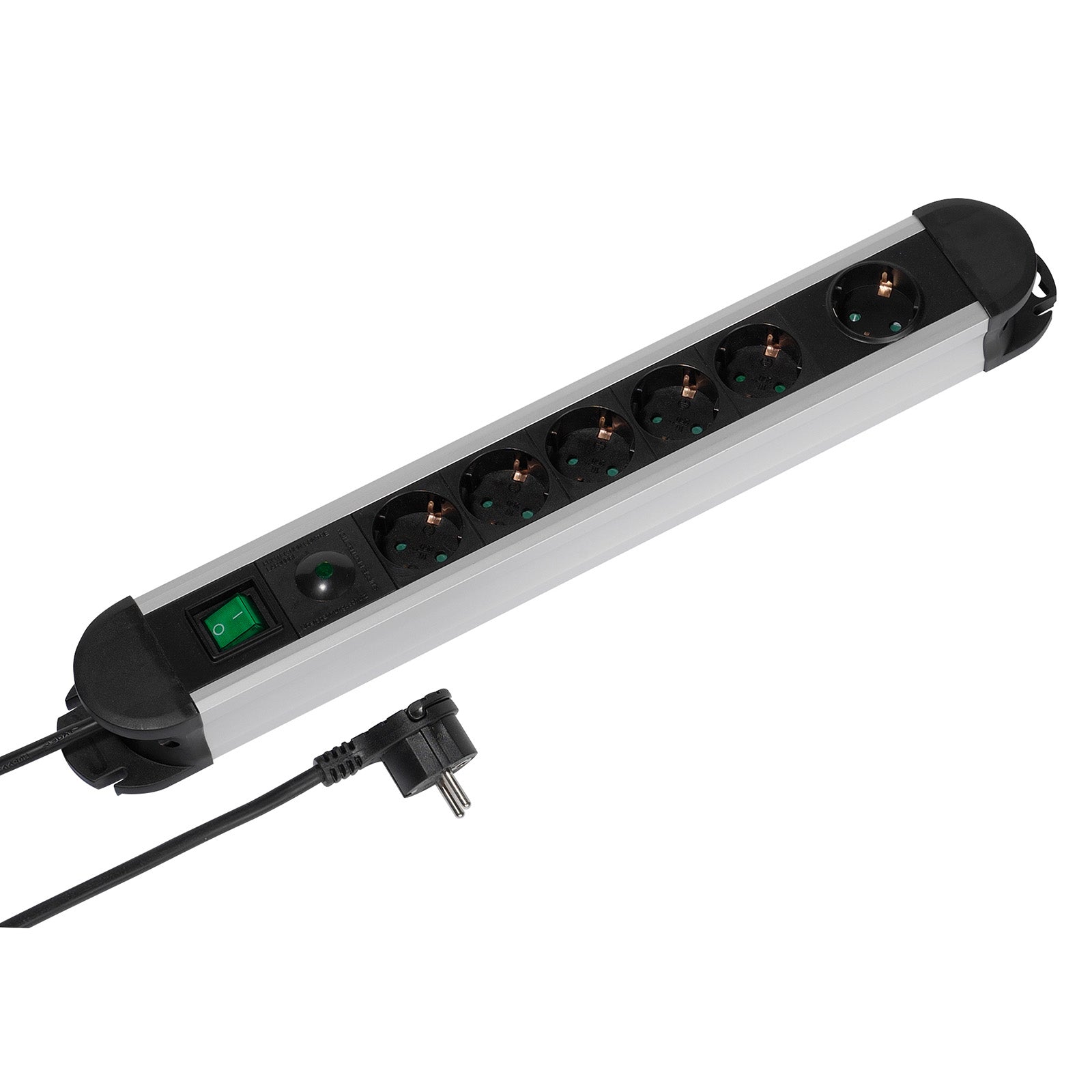 Multipresa 6 prese Schuko 2m con interruttore e protezione