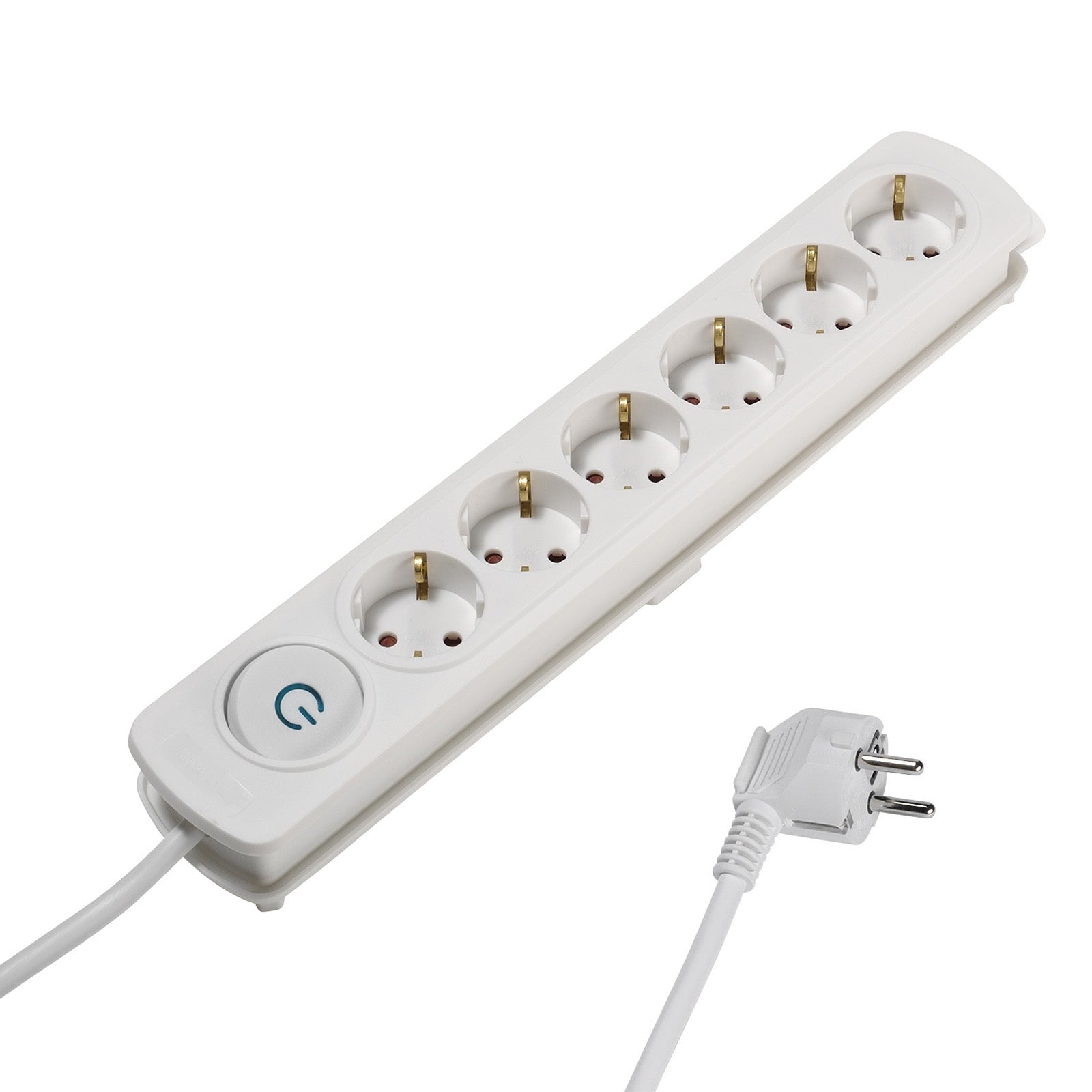 Multipresa a ciabatta con 6 porte