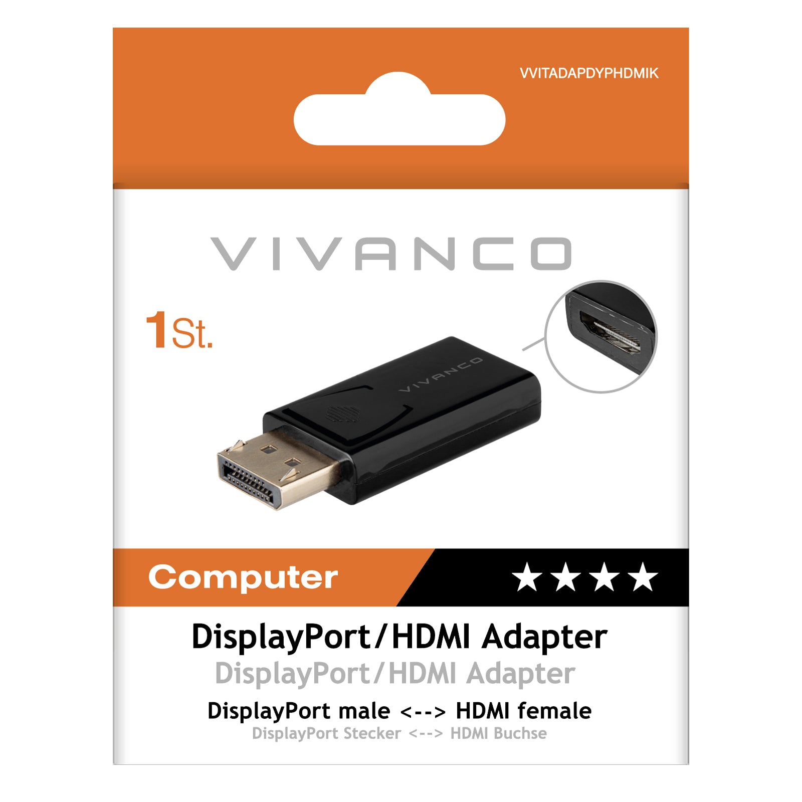 Adattatore DisplayPort Maschio a HDMI Femmina 4K