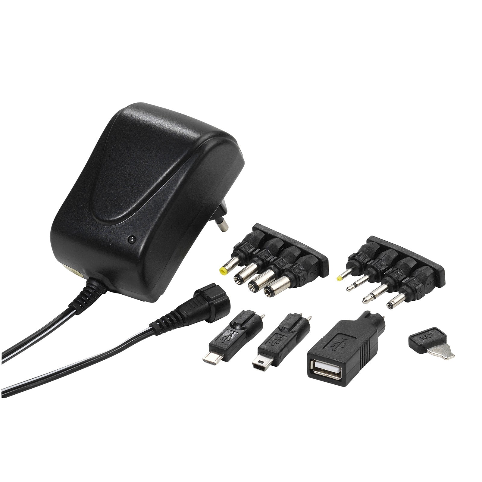 Alimentatore universale, spina EU AC/DC 3-12V, 11in1