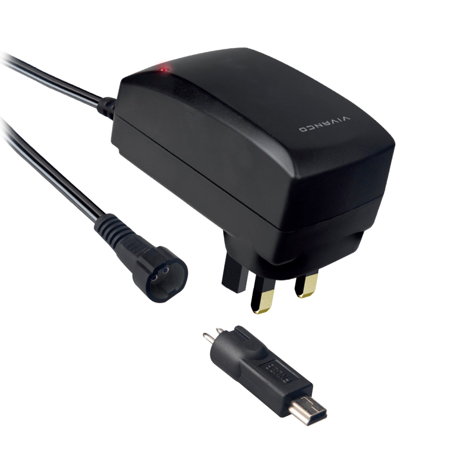 Alimentatore universale, spina UK AC/DC 3-12V, 9in1, nero