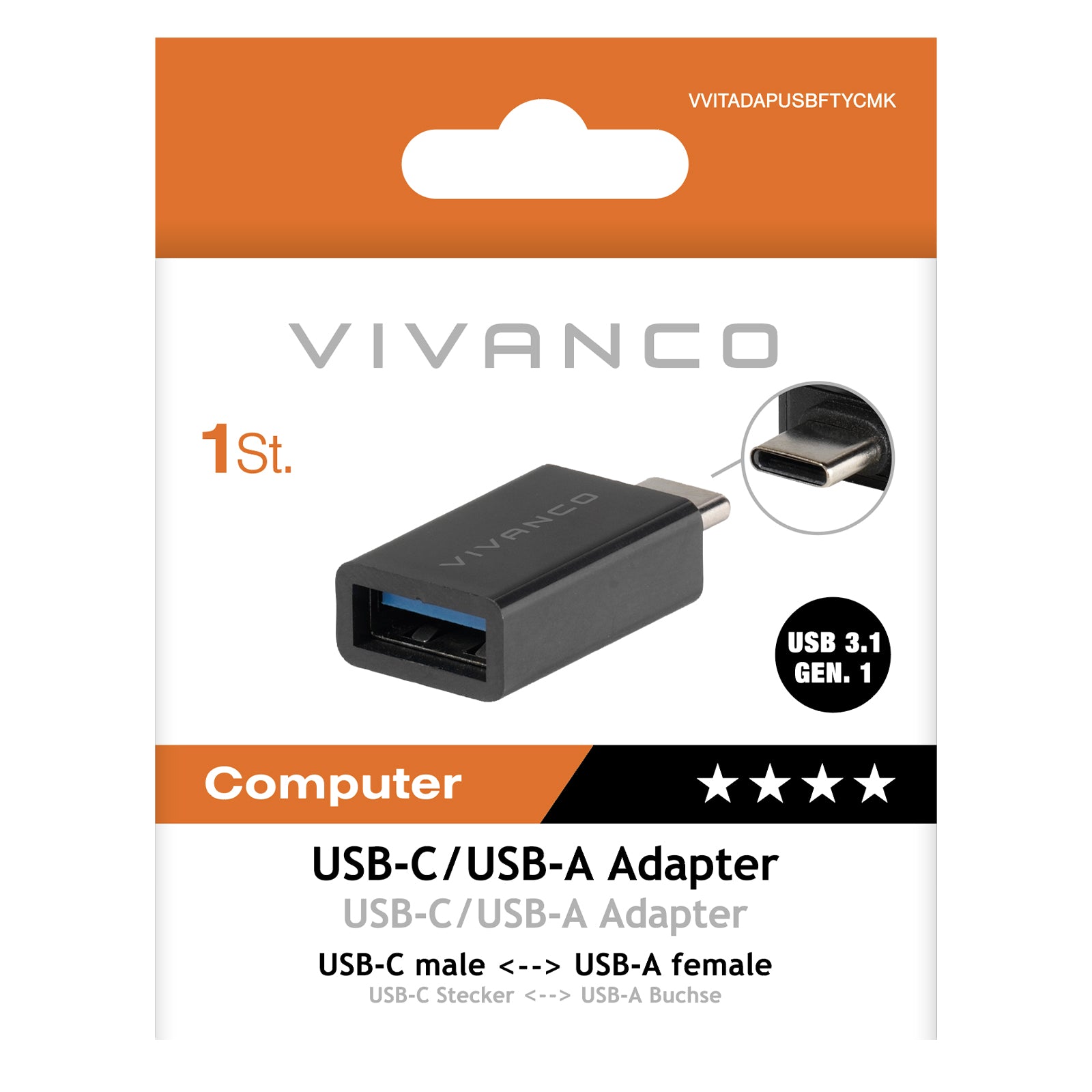 Adattatore USB 3.1 Gen. 1 USB-C a USB-A