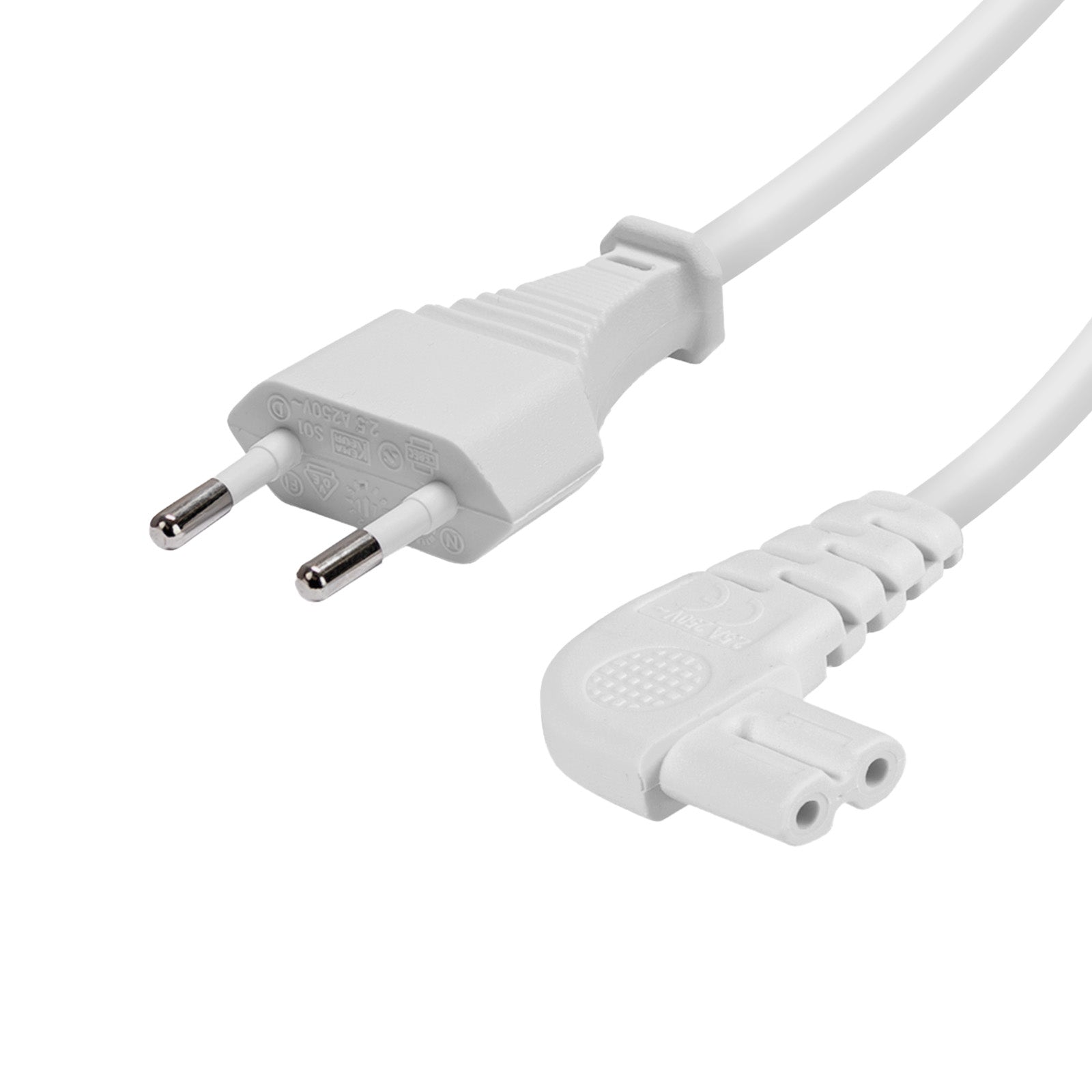 Cavo di alimentazione con spina angolata a 90°, 2 m