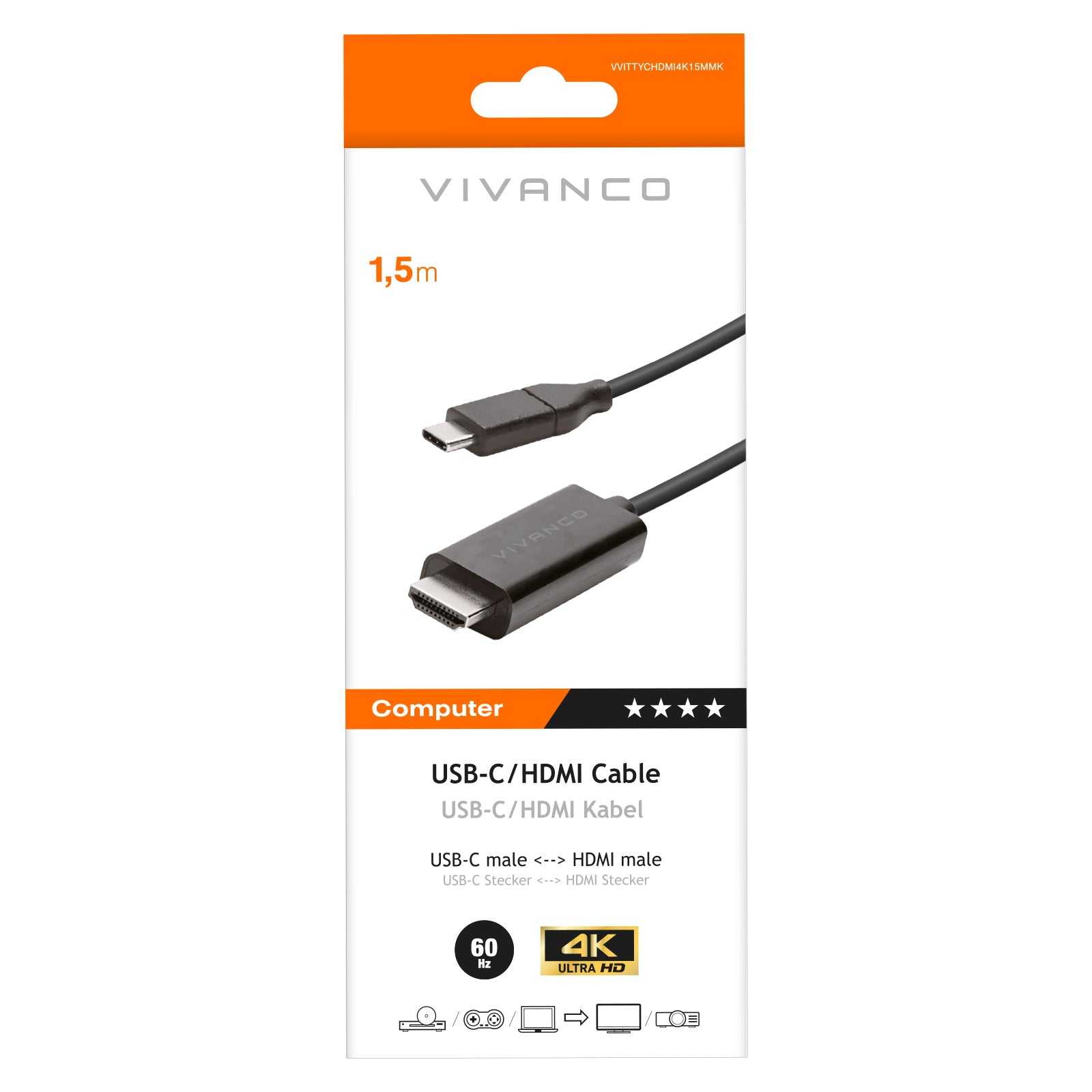 Cavo USB-C ad HDMI da 1,5m