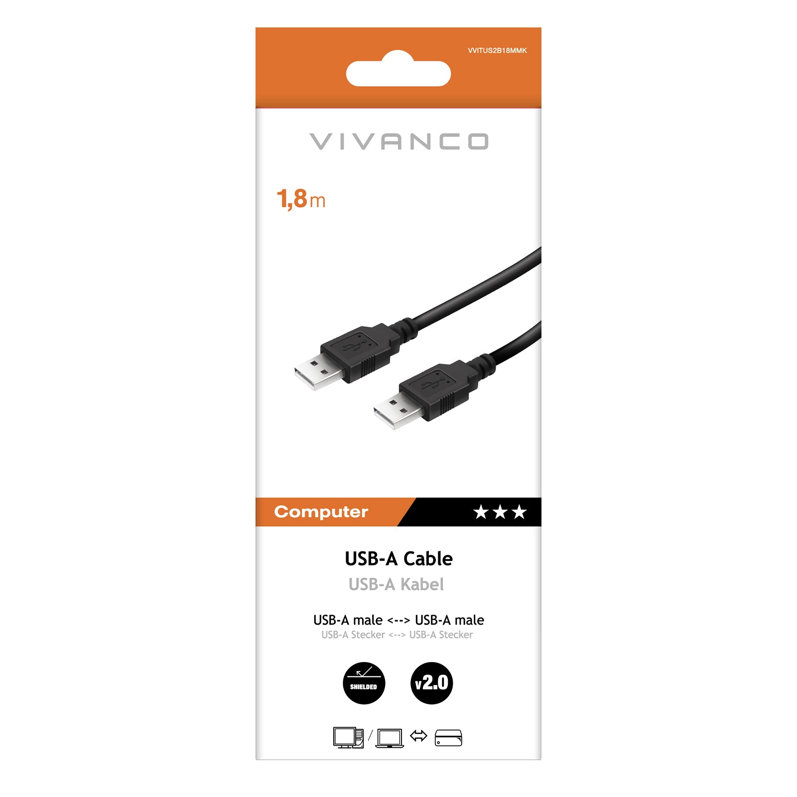 Cable USB 3.0 tipo A macho