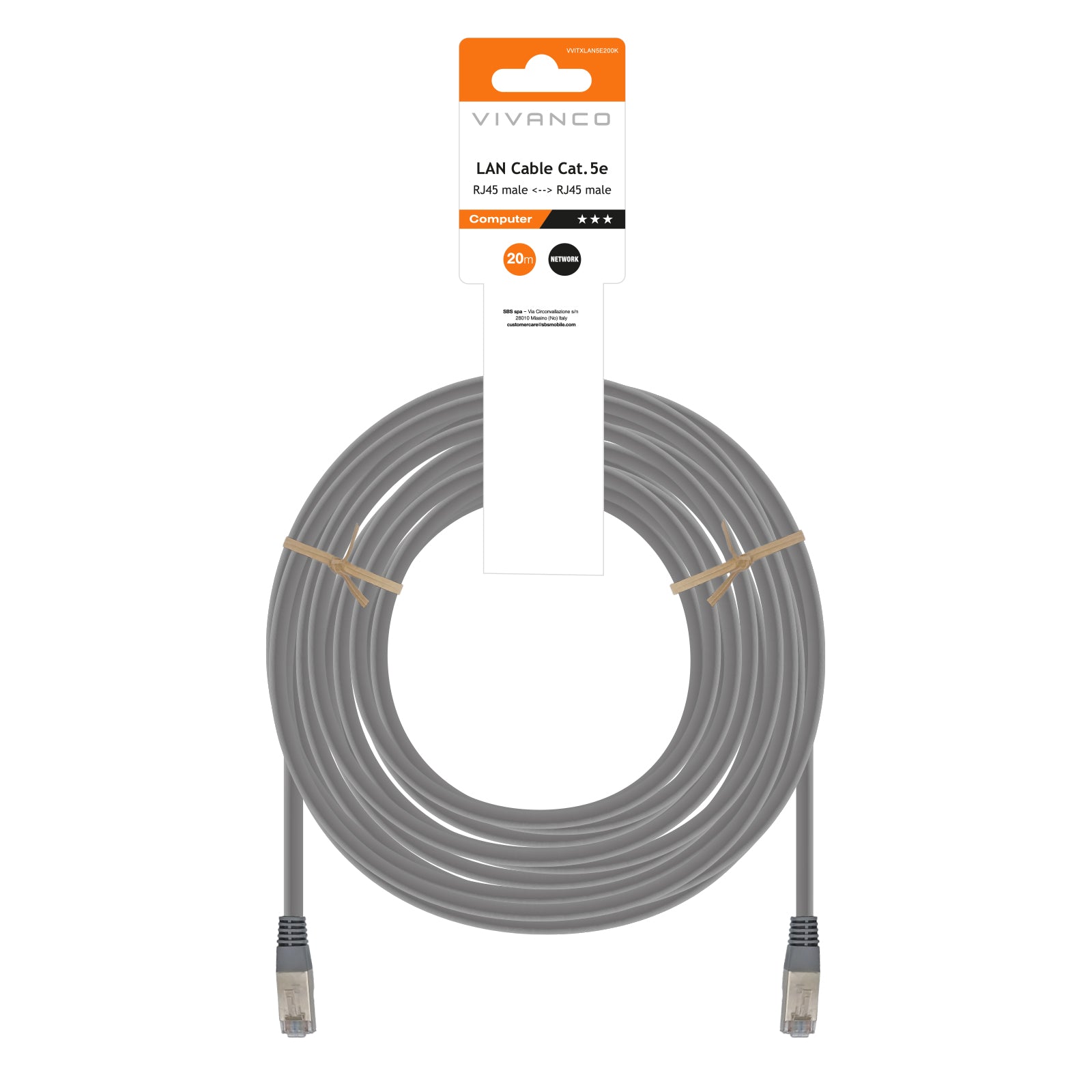 Cavo di rete cat 5e da 20 m