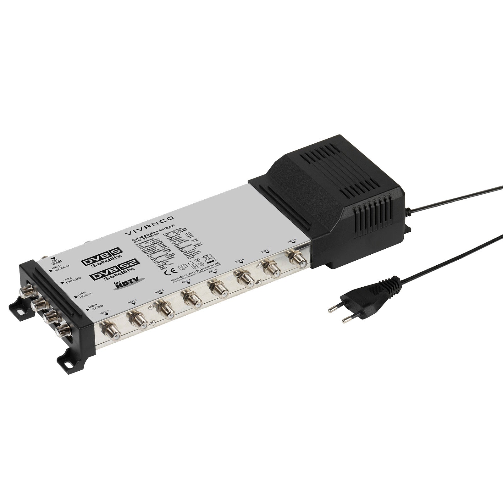 Multiswitch SAT 5/8 digitale per la distribuzione di due LNB Dual/Twin o LNB Quad