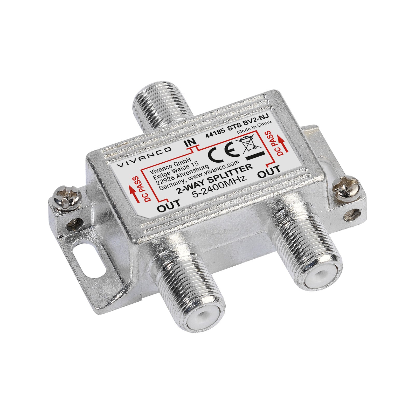 Splitter satellitare Type F 1 input – 2 output