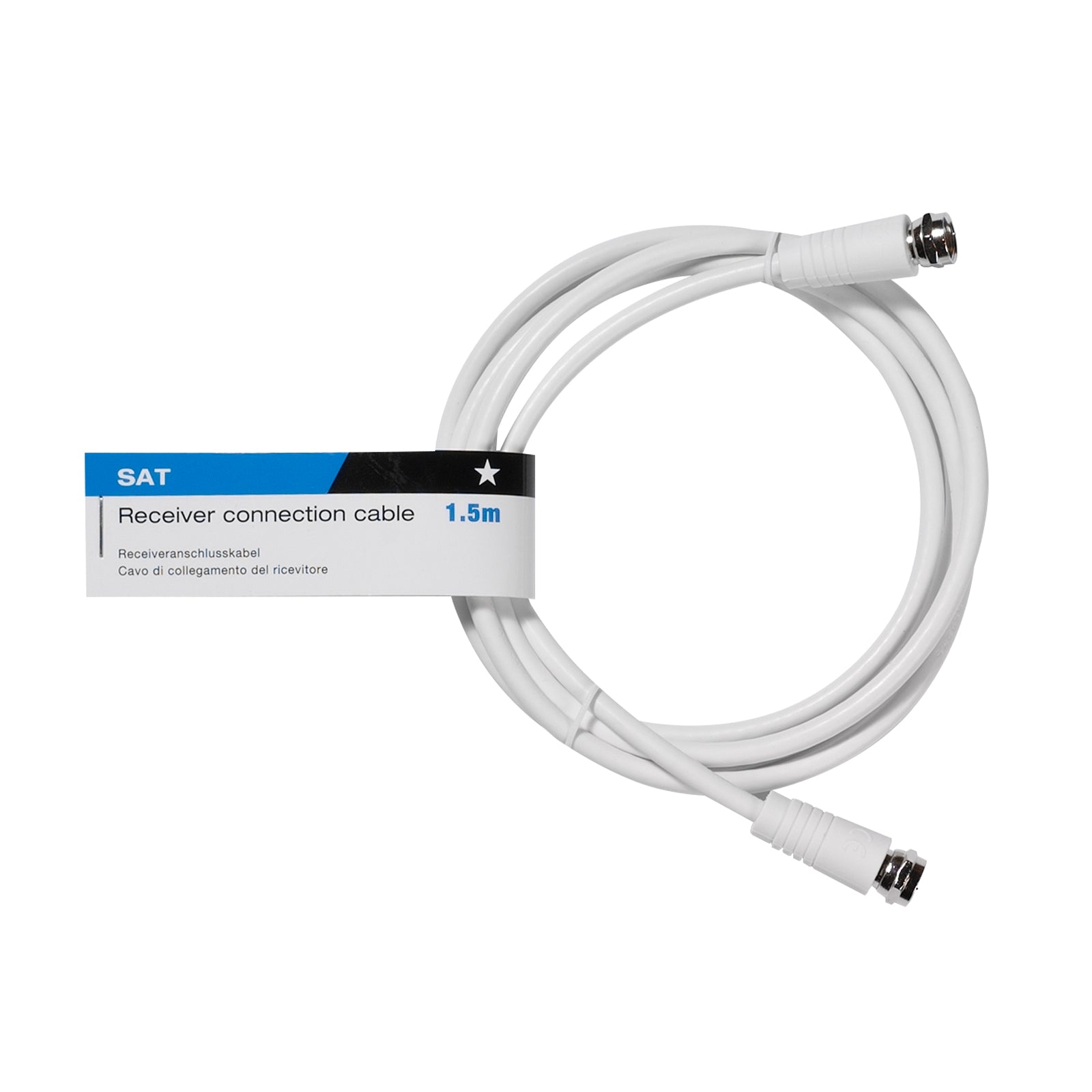 Satellitenkabel, Stecker Typ F auf Stecker Typ F