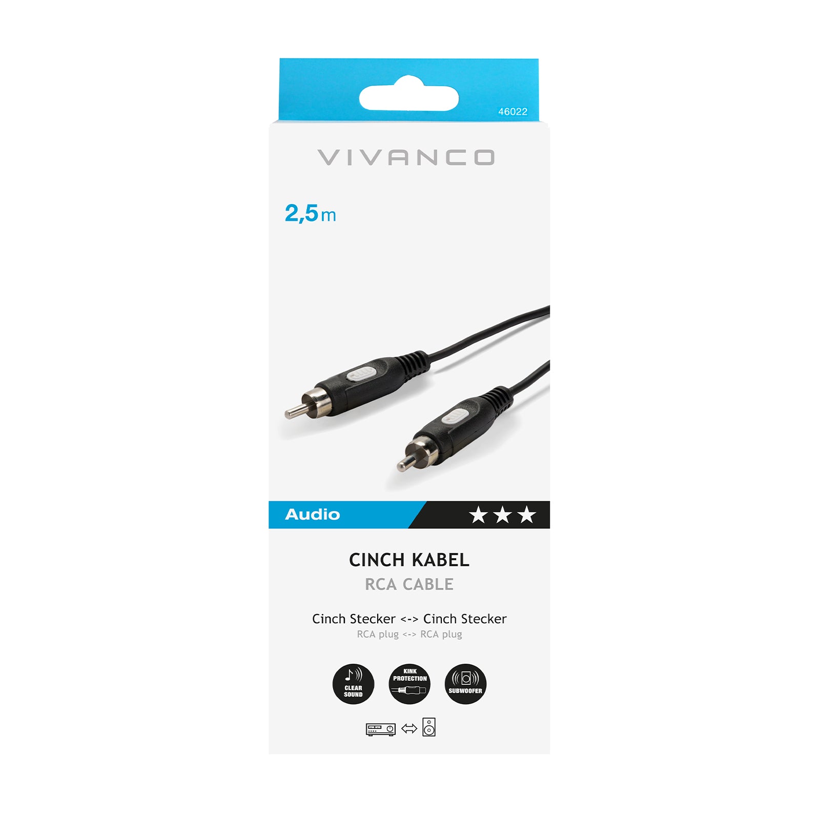 Cavo RCA, 2,5 m