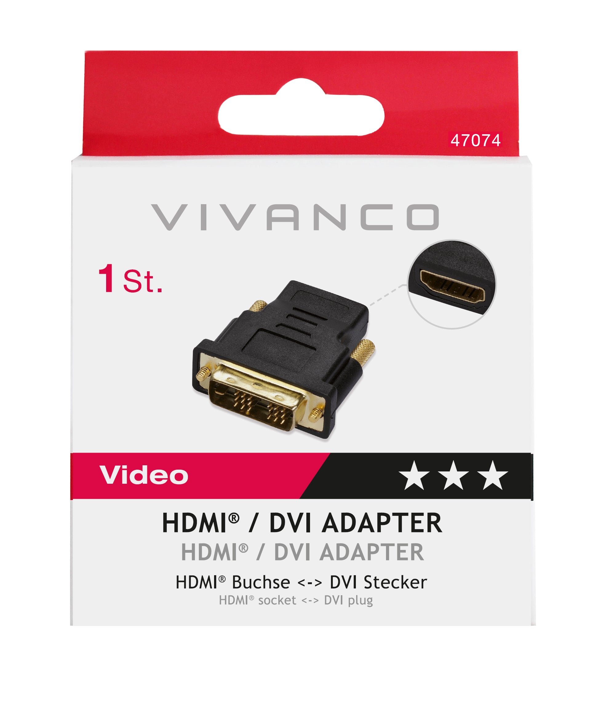 Adattatore DVI-D/HDMI connettori dorati