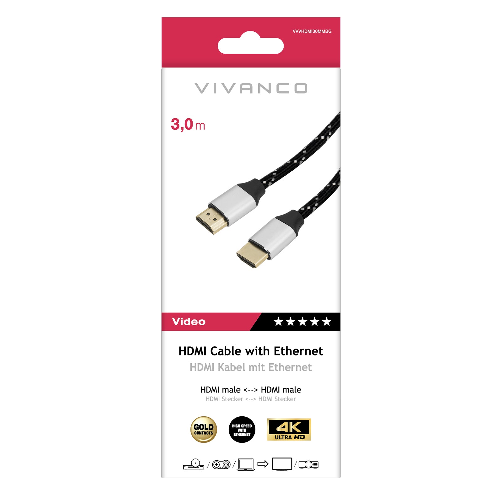 Cavo HDMI v. 2.0 - 4K