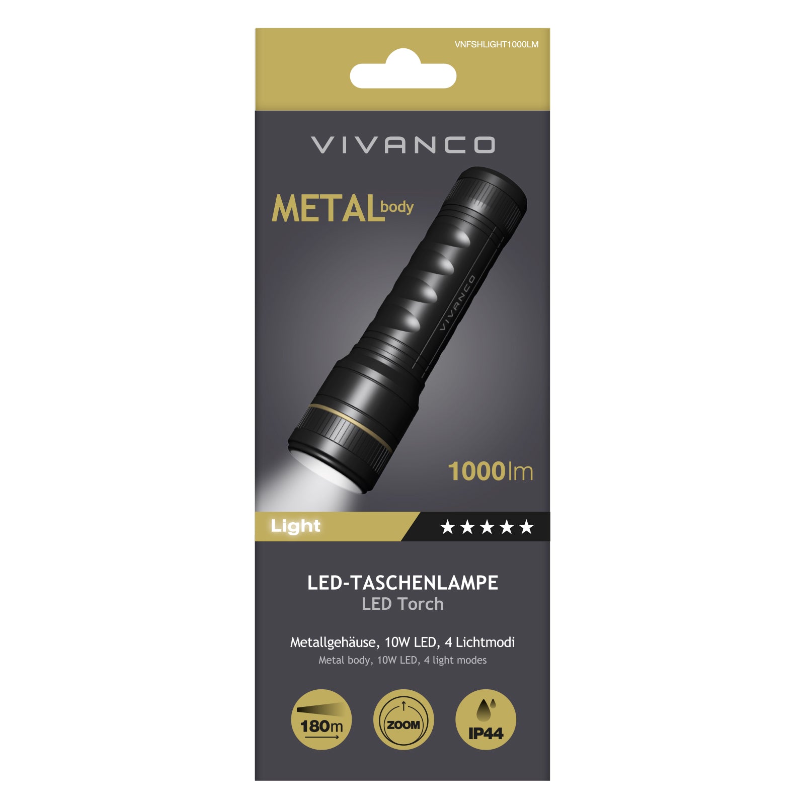 Torcia LED 1000 lumen – Prestazioni professionali e lunga gittata