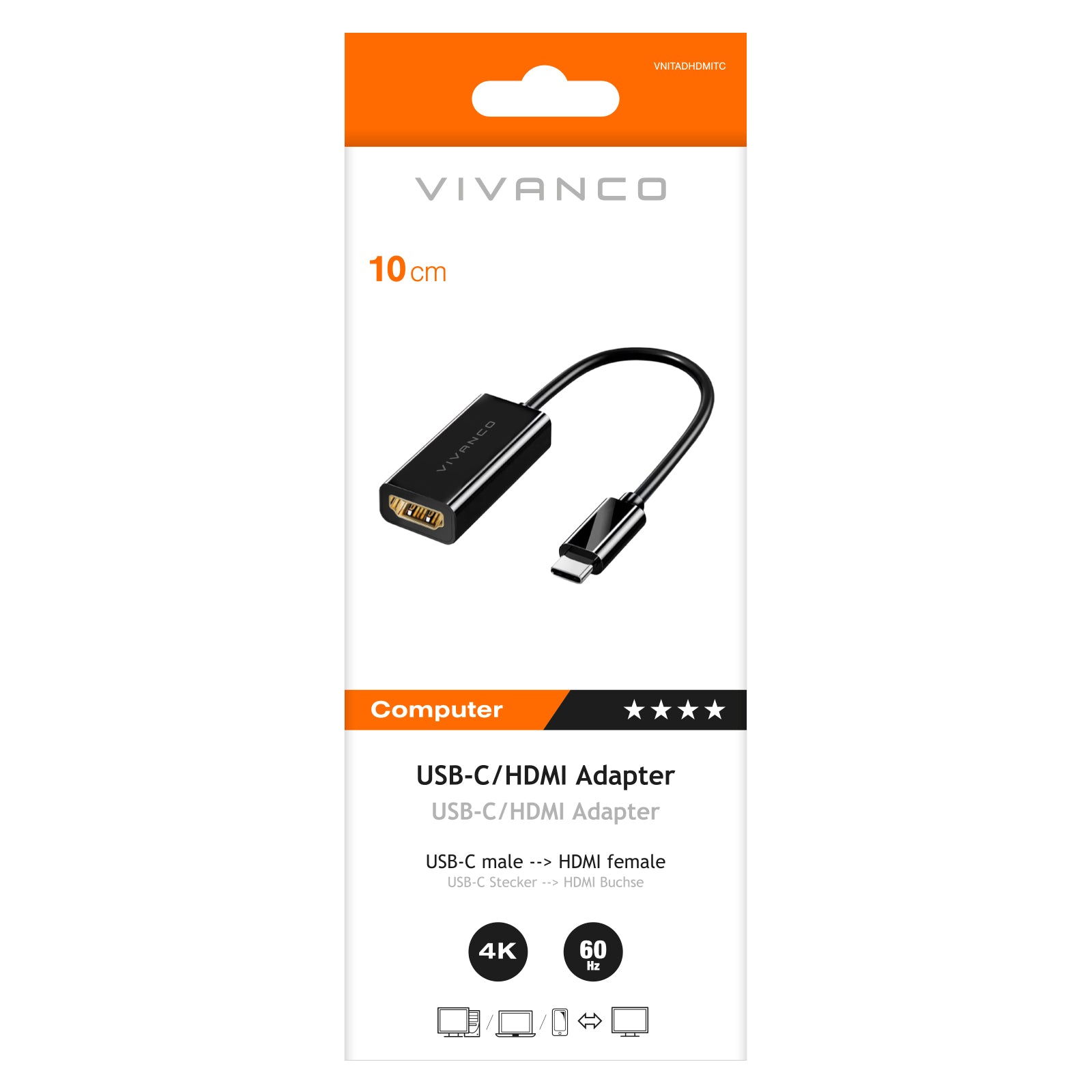 Adattatore USB-C a DisplayPort  0,1m