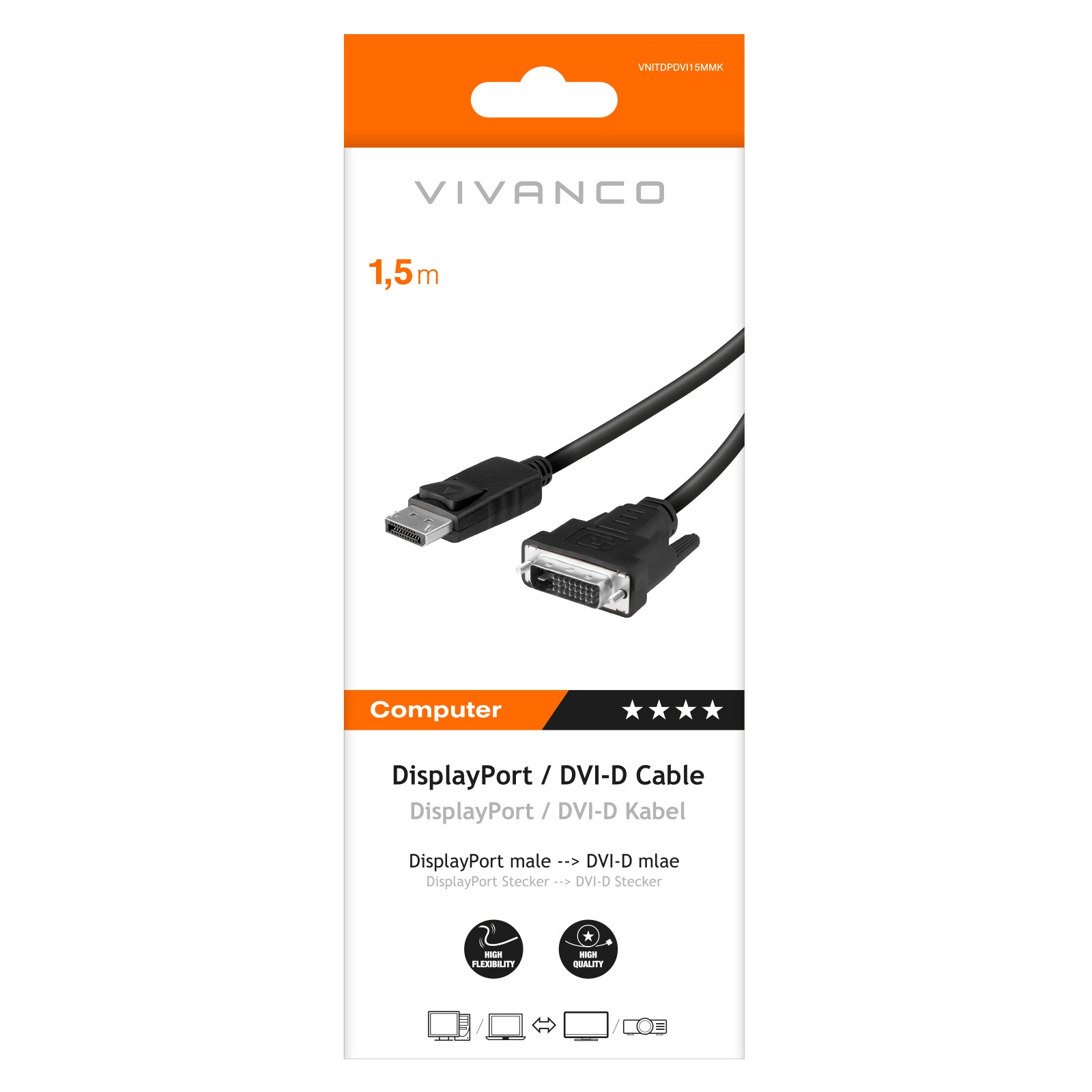 Cavo DisplayPort/DVI-D 2.0