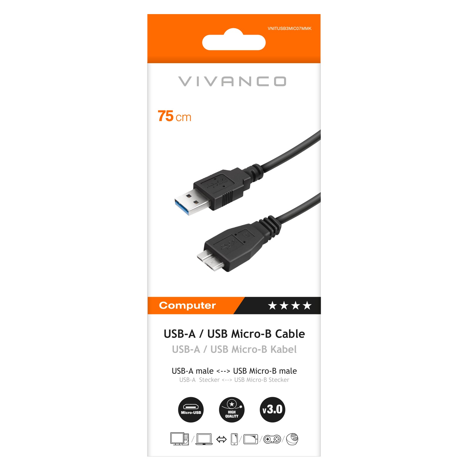 Cavo USB-A/Micro USB