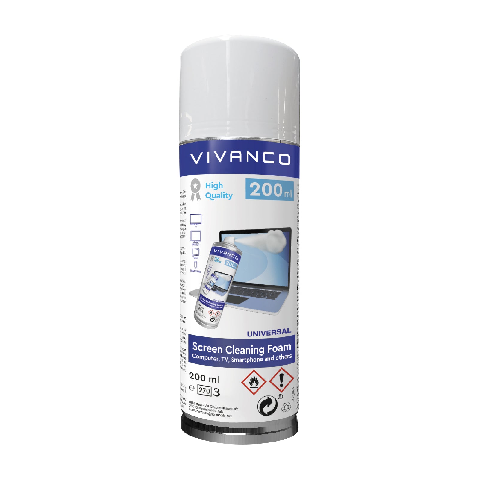 Schiuma per schermi di pc, tv e smartphone da 200ml