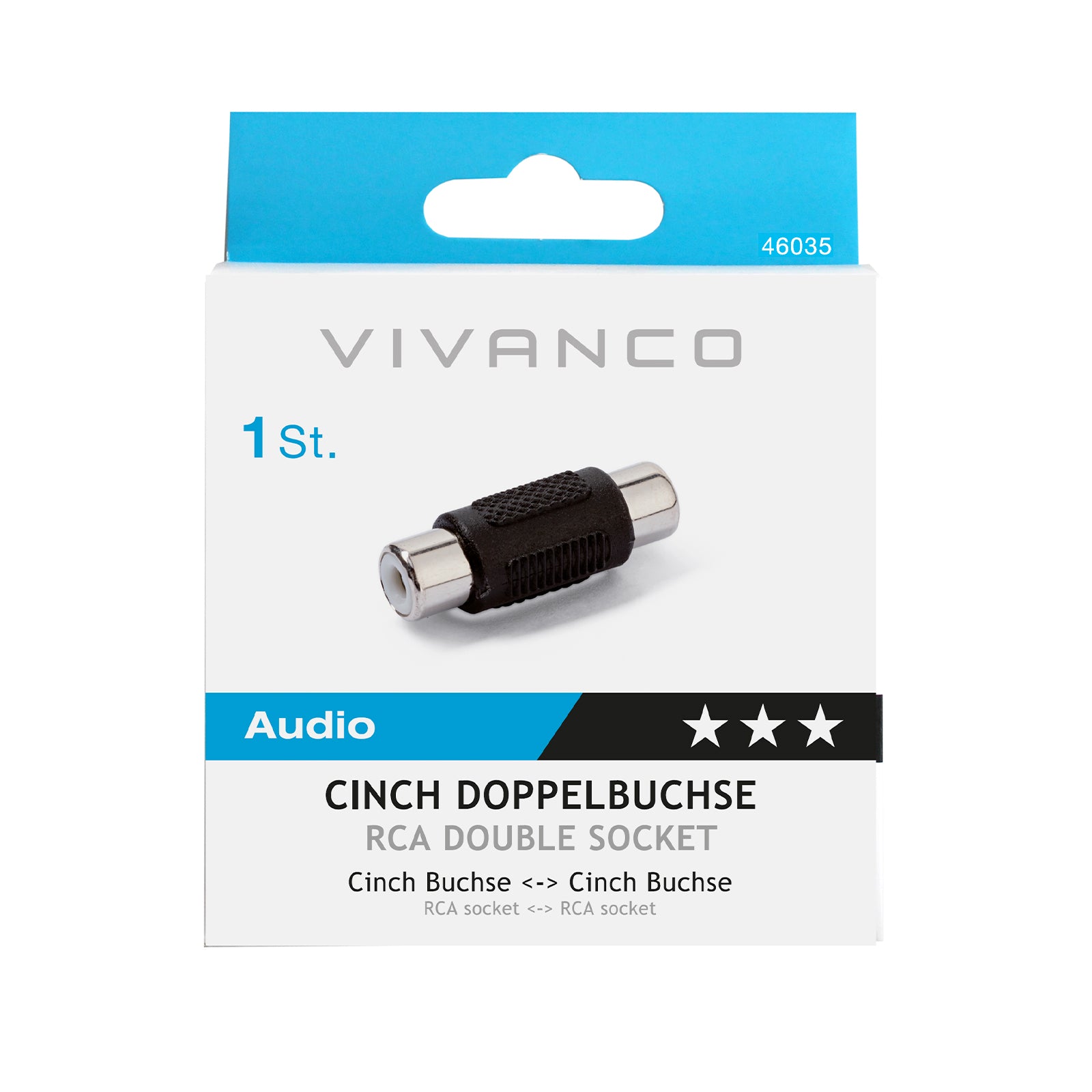 Adattatore audio RCA doppia presa