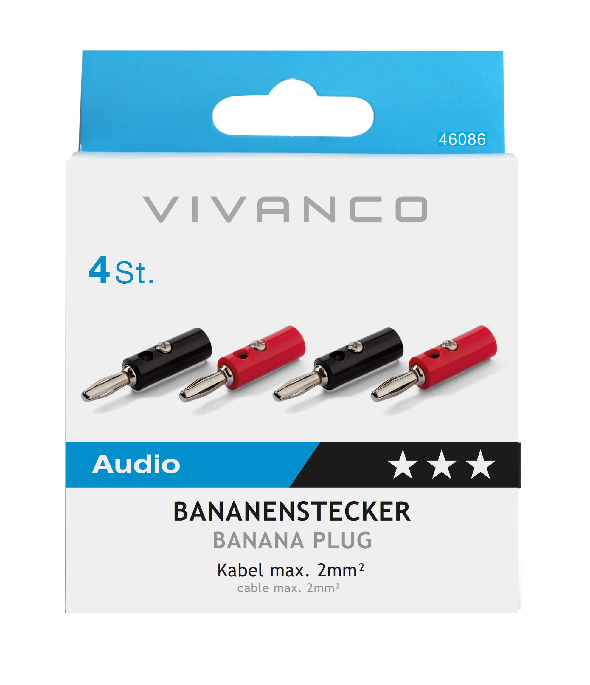 Set di 4 connettori a banana
