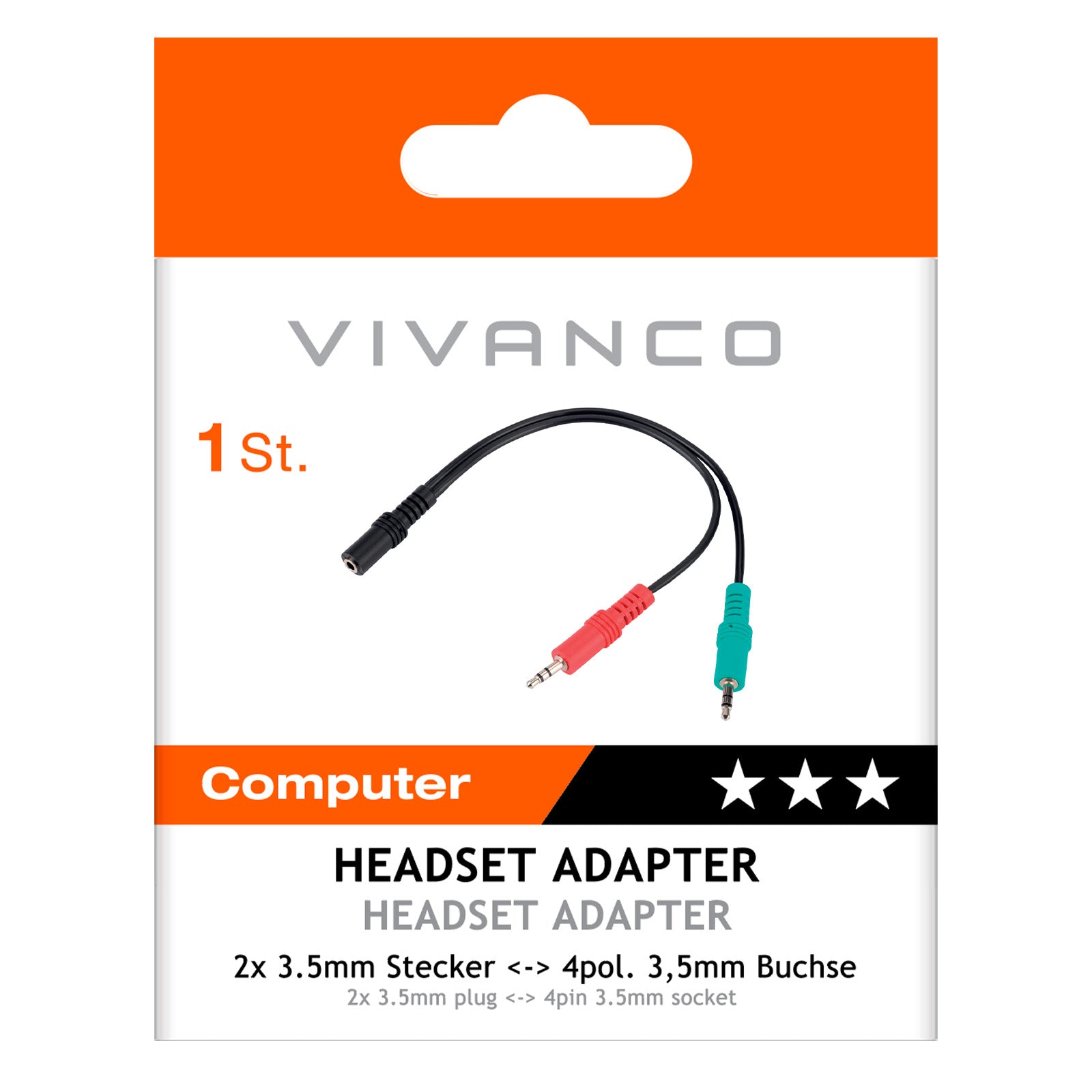 Adattatore per cuffie per PC Jack 3,5 mm