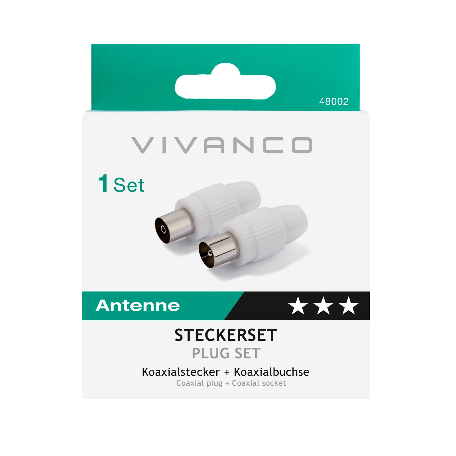 Set connettore e presa coassiale per cavi antenna da 4,5 a 7,5 mm