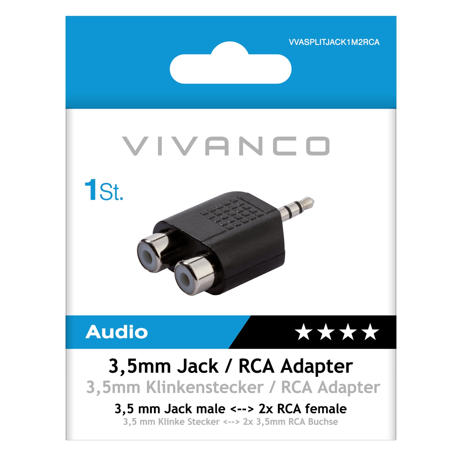 Sdoppiatore audio Jack maschio a due RCA femmina