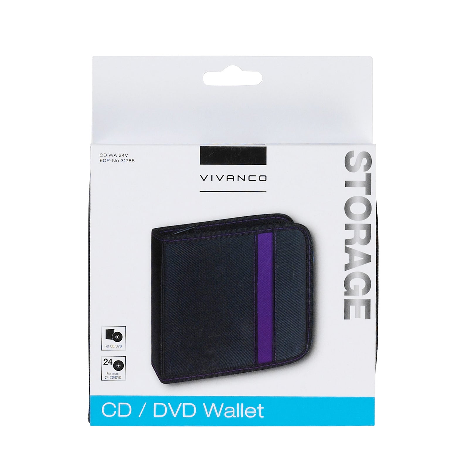 Custodia CD/DVD per 24 dischi