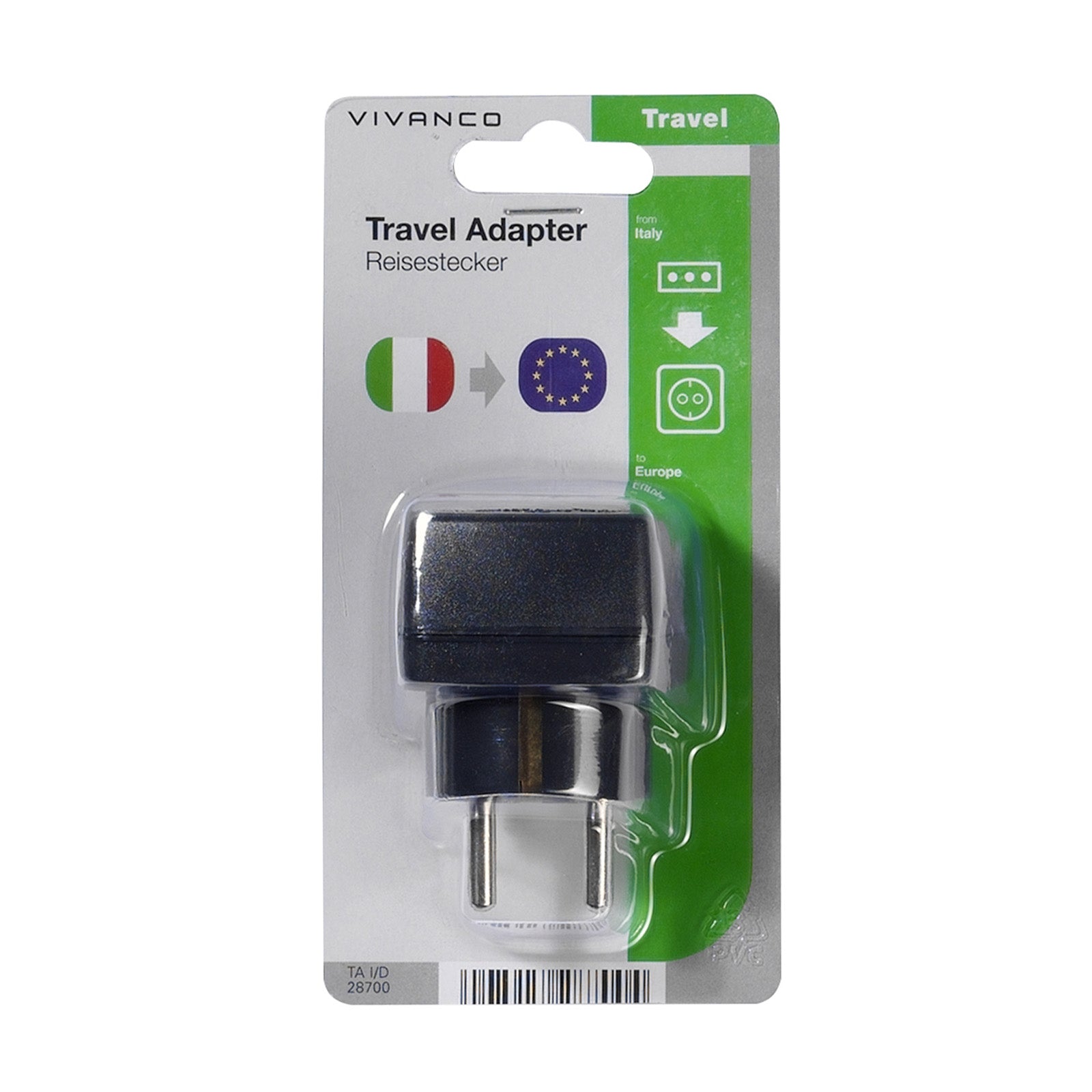 Spina da viaggio da spina italiana a Schuko